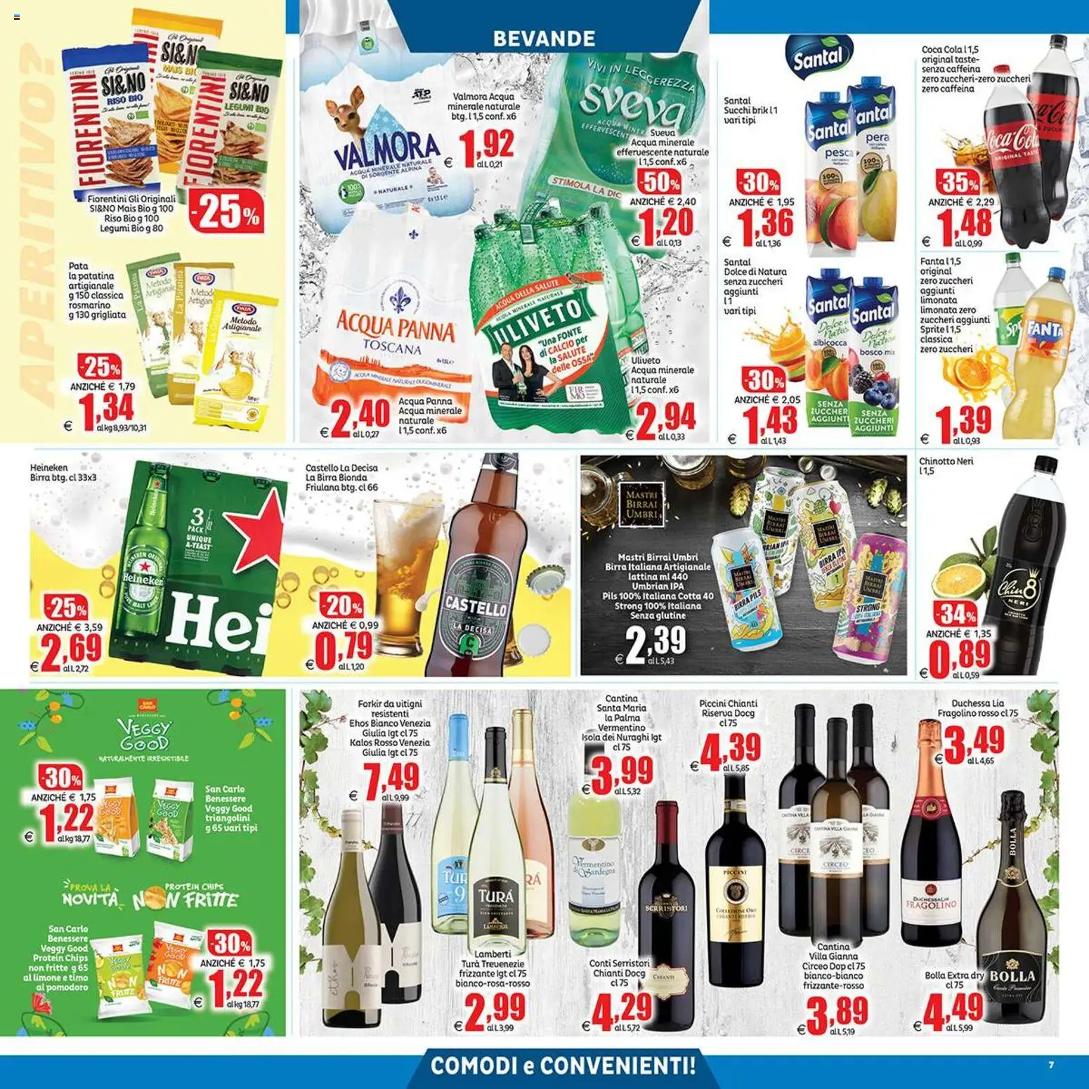 Volantino Elite Supermercati del 06.03.2026 | Pagina: 7 | Prodotti: Panna, Limone, Acqua minerale, Heineken