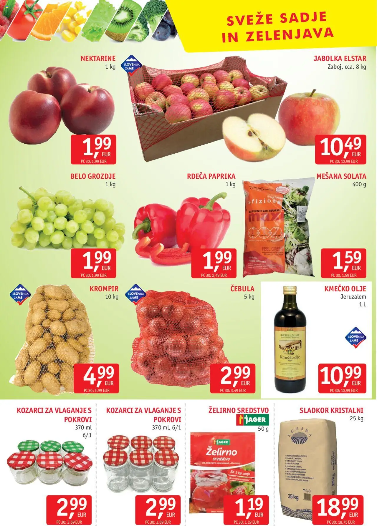 Novi Jager katalog ponudbe – veljaven od 10.09.2025 | Stran: 8 | Izdelki: Olje, Jabolka, Krompir, Nektarine