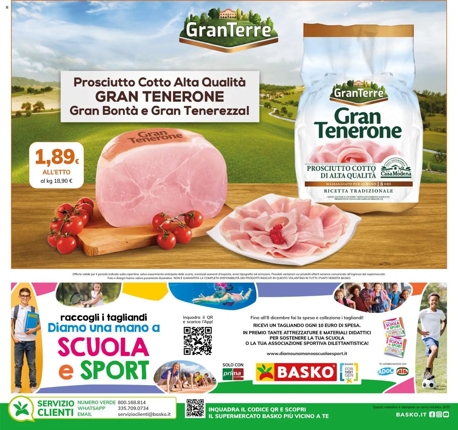 Volantino Basko del 04.11.2025 | Pagina: 4 | Prodotti: Prosciutto Cotto, Tè, Prosciutto