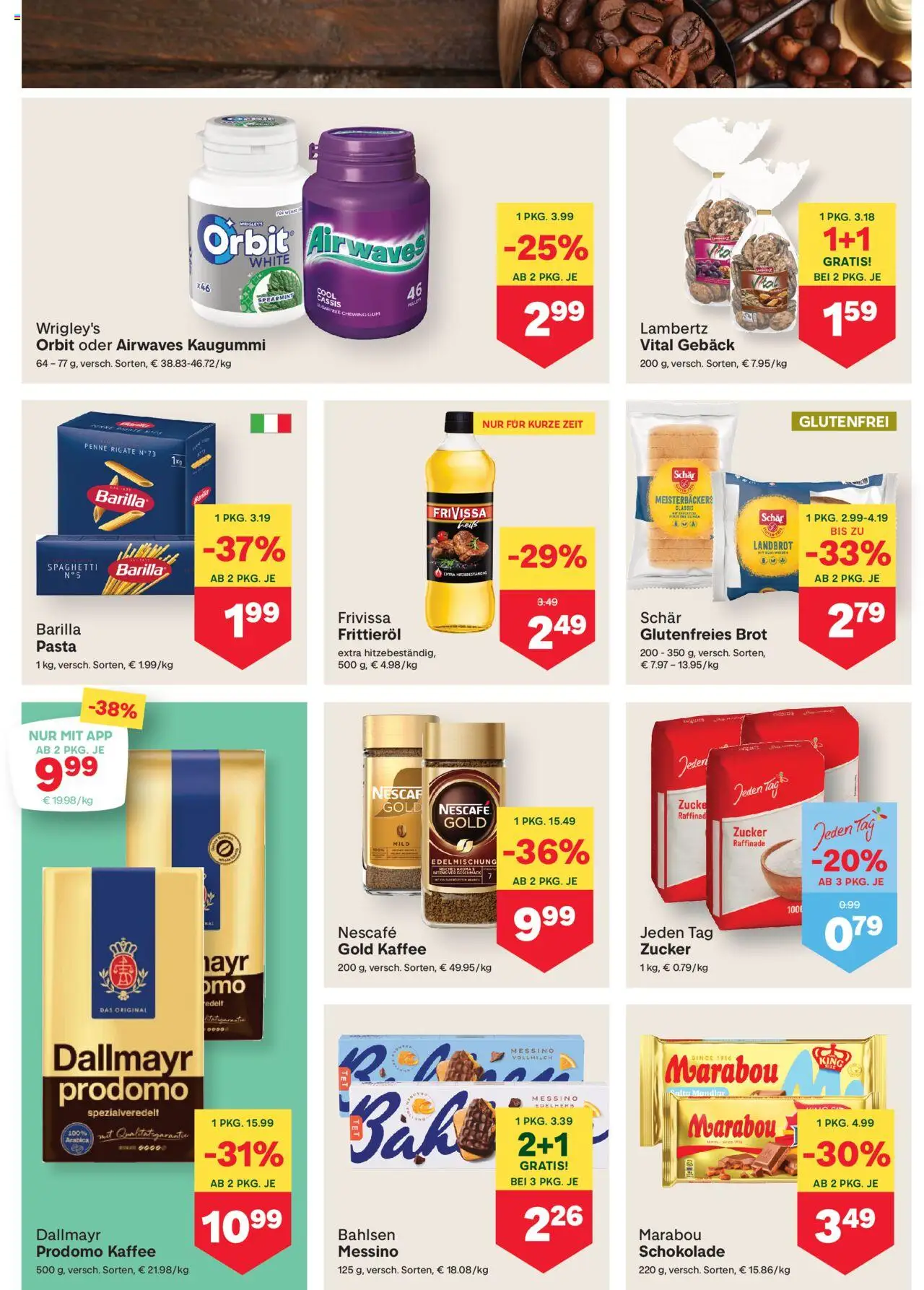 MPREIS Lenzing gültig ab 02.10.2025 | Seite: 6 | Produkte: Pasta, Zucker, Huile à frire, Kaffee