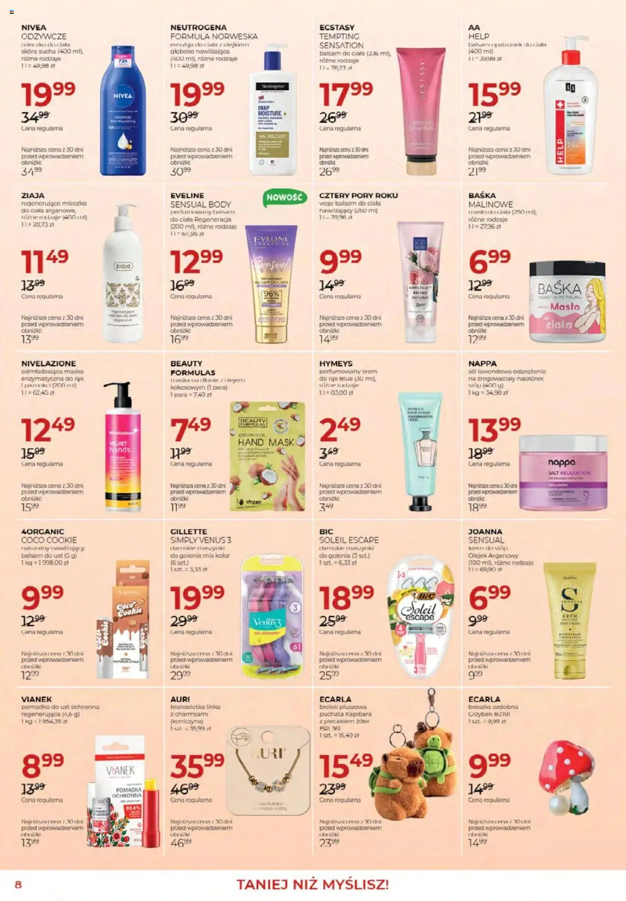 Jawa Gazetka od 03.10.2025 | Strona: 8 | Produkty: Gillette, Masło, Body, Mleczko do ciała