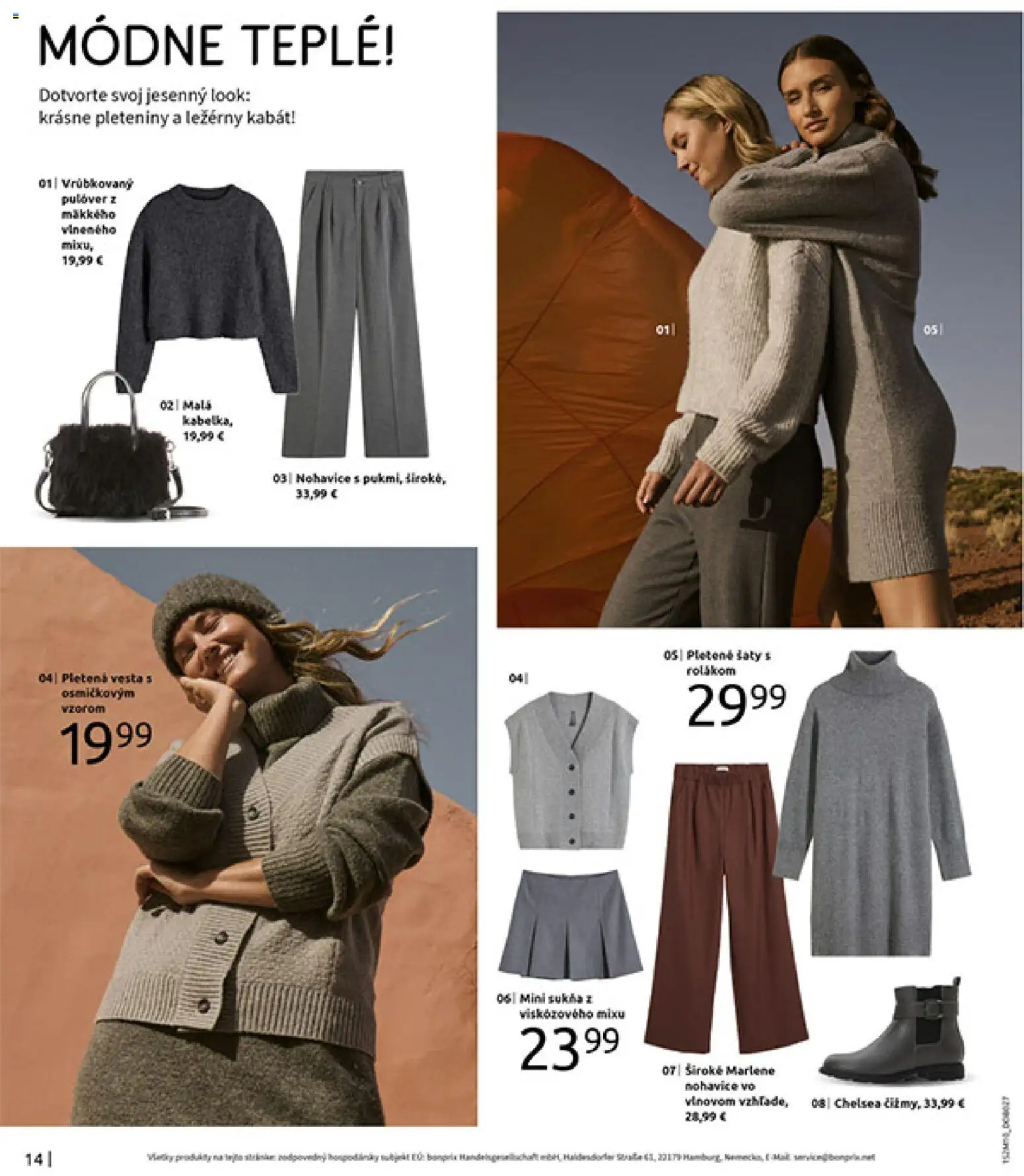 Nové Bonprix akcie – leták je platný od 24.11.2025 | Strana: 16 | Produkty: Vesta, Kabát, Nohavice