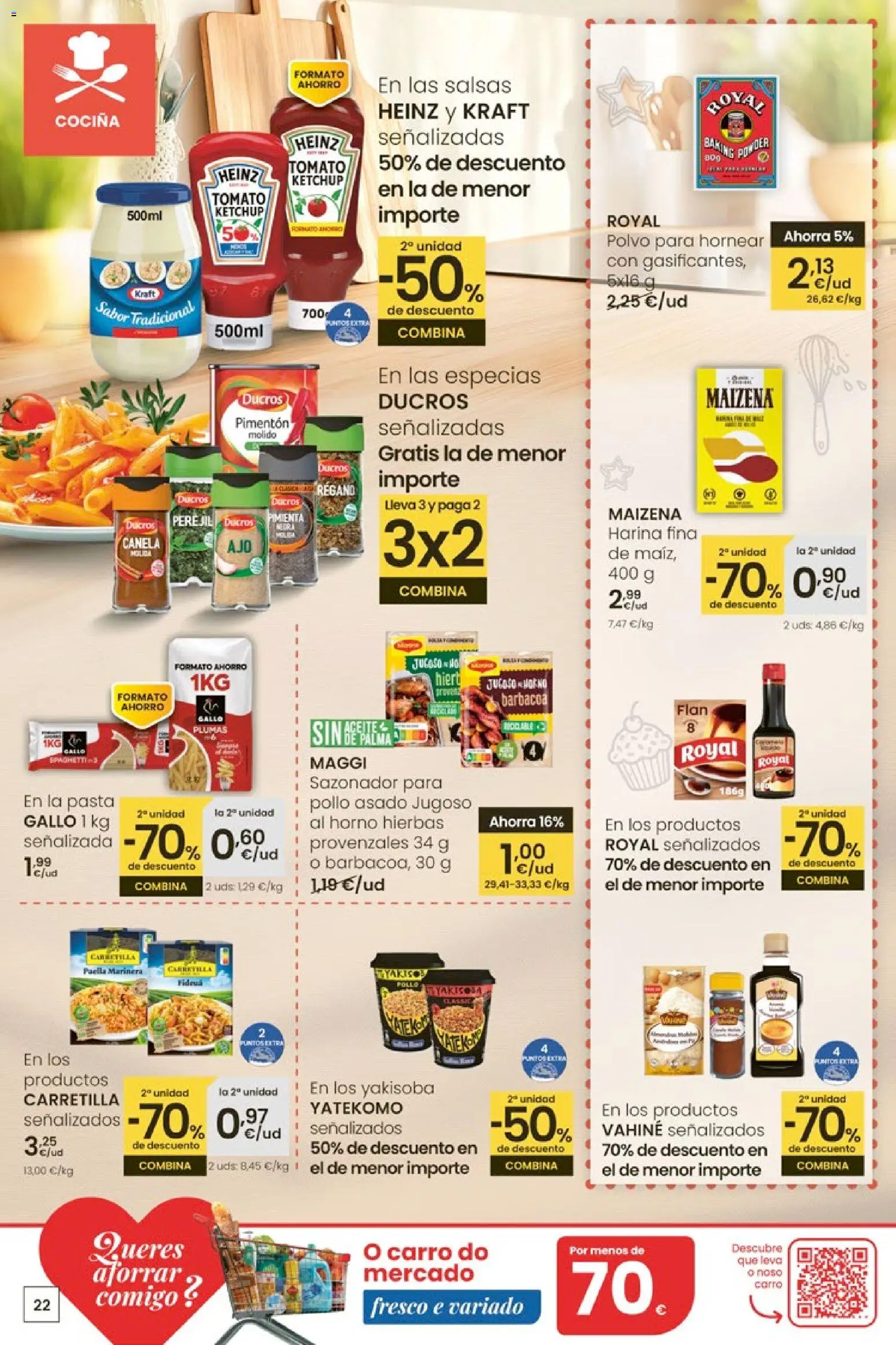Eroski - Quieres ahorrar conmigo │ válido desde el 26.03.2026 | Página: 22 | Productos: Polvo, Pasta, Sazonador, Barbacoa