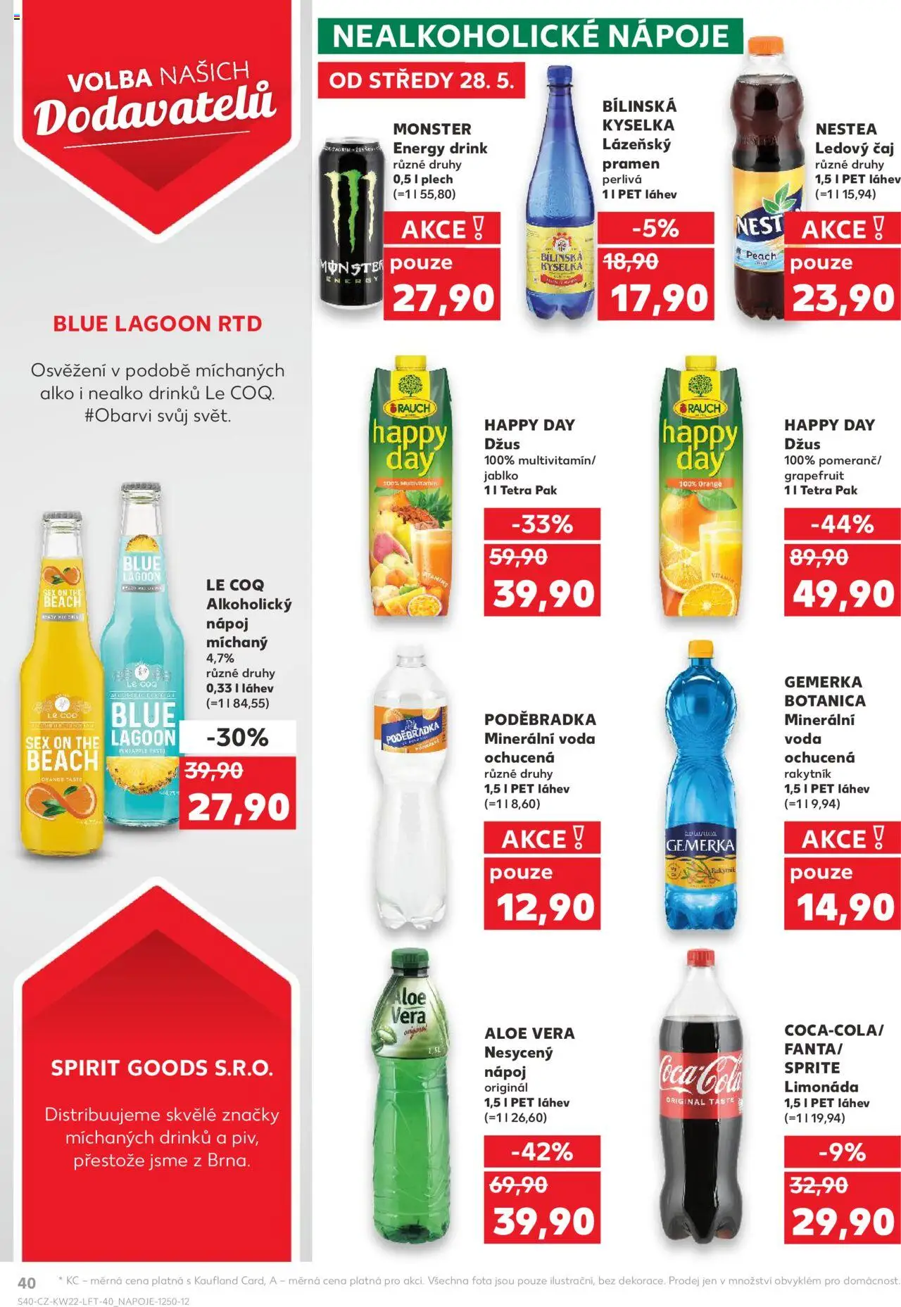 Kaufland leták - Praha 4 od 28.05.2025 | Strana: 40 | Produkty: Voda, Plech, Minerální voda, Ledový čaj