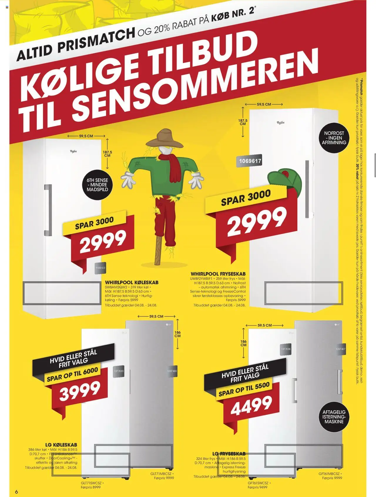 Punkt1 Tilbudsavis gyldig fra 04.08.2025 | Side: 6 | Produkter: Søm, Køleskab