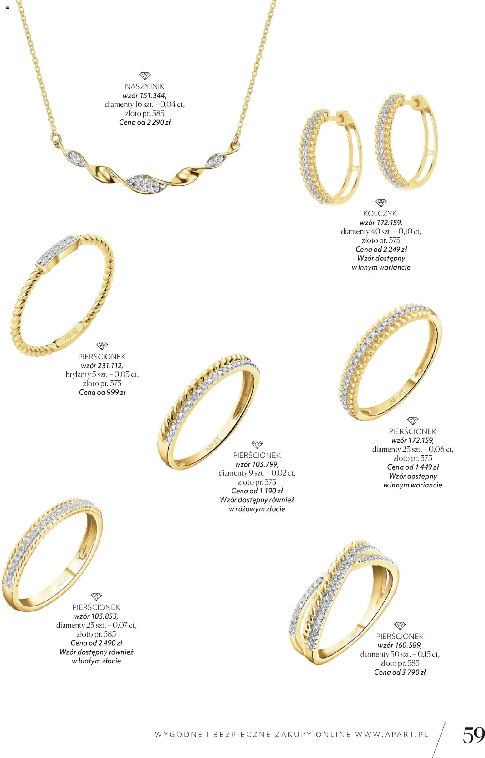 Apart promocje od 04.11.2025 | Strona: 61 | Produkty: Naszyjnik, Pierścionek