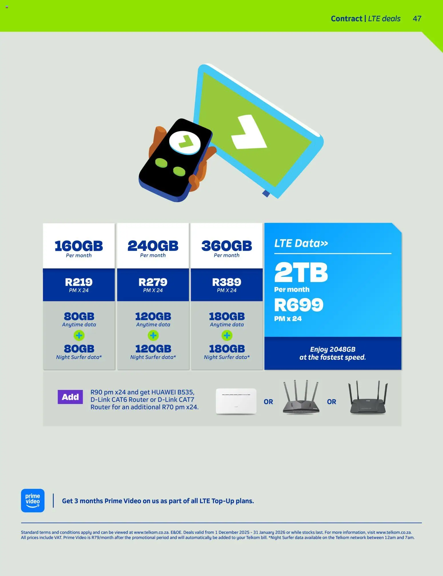 New Telkom catalogue – valid from 01.12.2025 | Page: 45 | Products: Data, Router