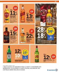 E.Leclerc - Prévisualisation de WHISKY BLENDED SCOTCH TRIPLE WOOD "GRANT'S", 40.00% vol. 70 cl. Existe aussi : 8 ans ou Summer orange à un degré d'alcool et prix différents. valide à partir de 28.10.2025 | Page: 41