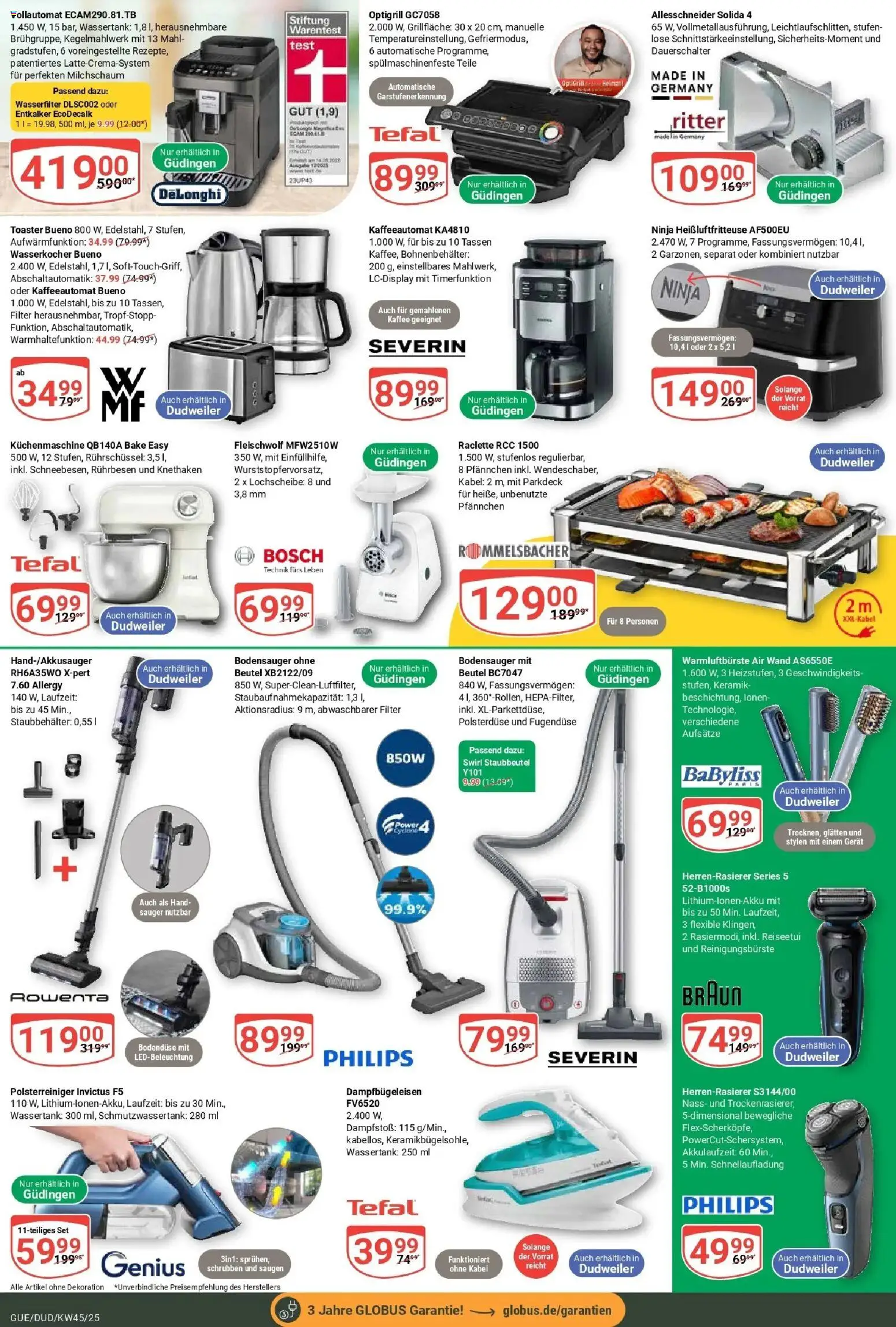 Globus prospekt Saarbrücken-Dudweiler	 (ab 02.11.2025) » Angebote online | Seite: 26 | Produkte: Kabel, Philips, Wasserkocher, Rührbesen