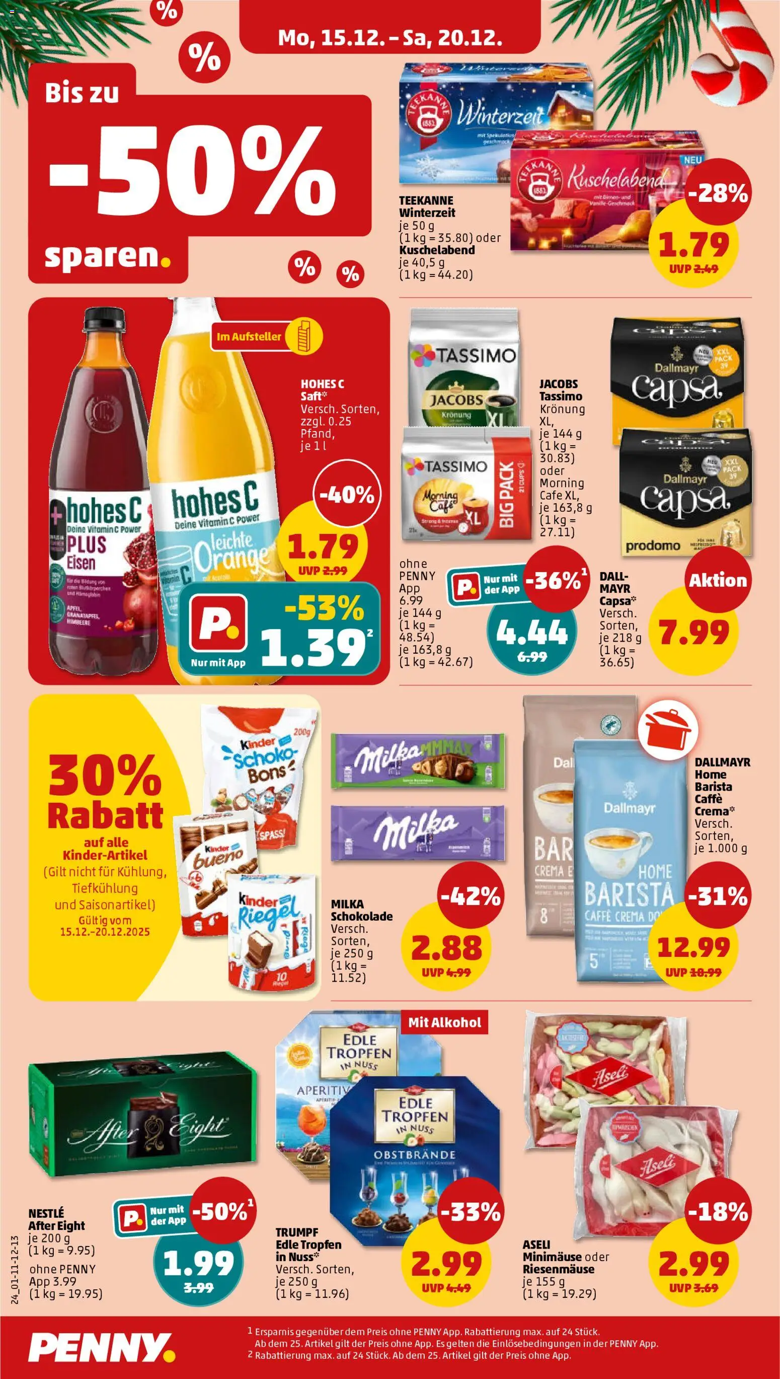 Penny Prospekt 	 – gültig ab 15.12.2025 | Seite: 28 | Produkte: Milka, Himbeere, Hohes c, Tassimo