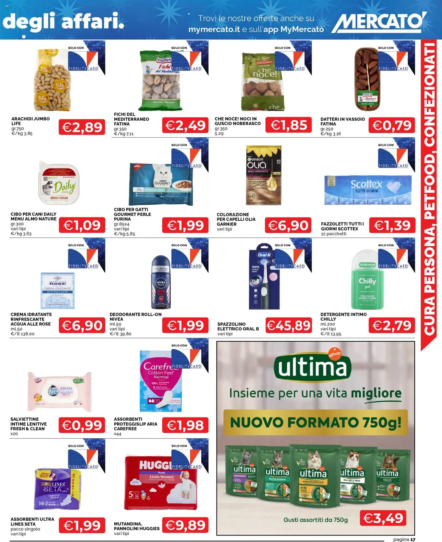 Volantino Mercatò del 04.12.2025 | Pagina: 17 | Prodotti: Spazzolino, Fazzoletti, Intimo, Noci