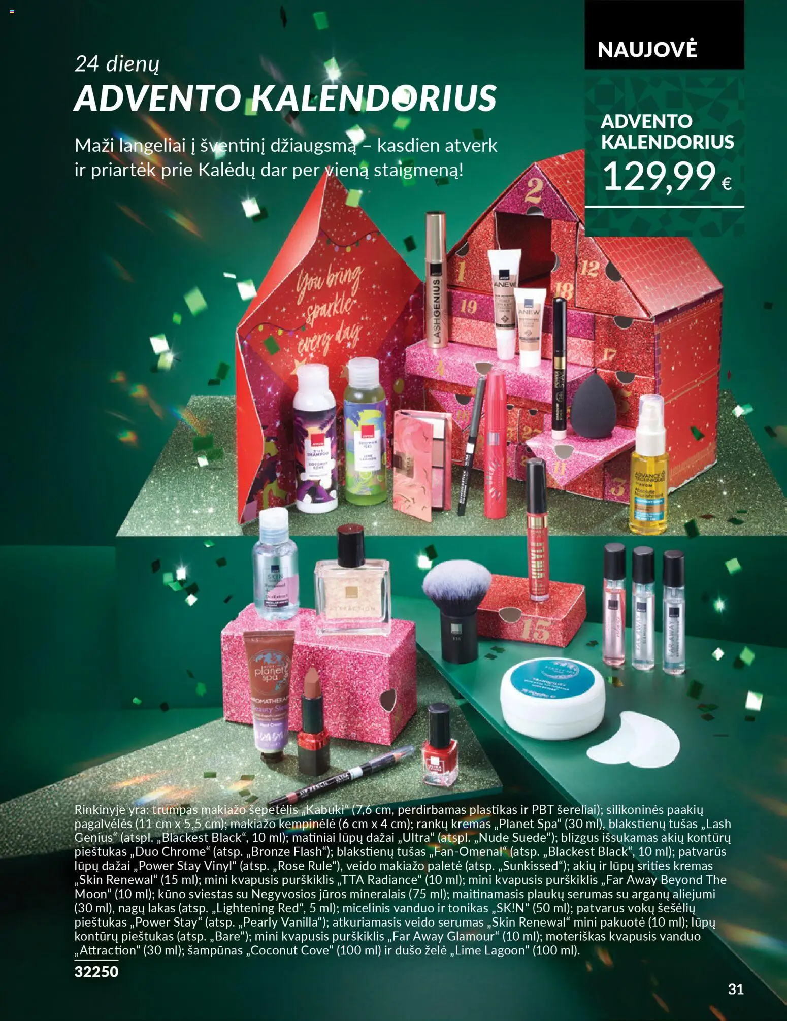 AVON akcijos nuo 01.11.2025 | Puslapis: 31 | Prekių: Kvapusis vanduo, Šepetėlis, Micelinis vanduo, Dušo želė