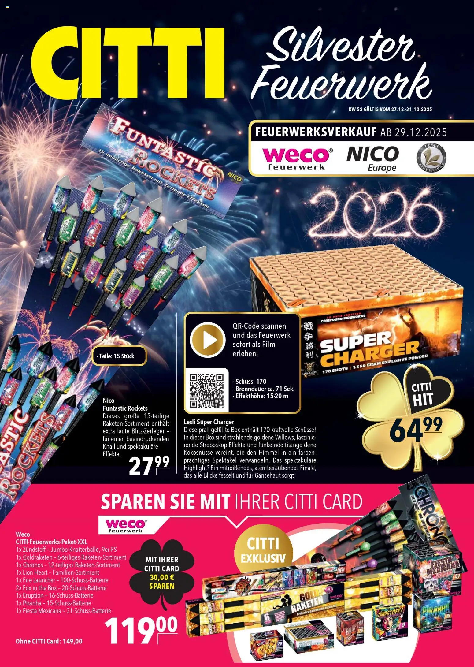 CITTI Markt  Silvester Feuerwerk – gültig ab 27.12.2025 | Seite: 1 | Produkte: Box