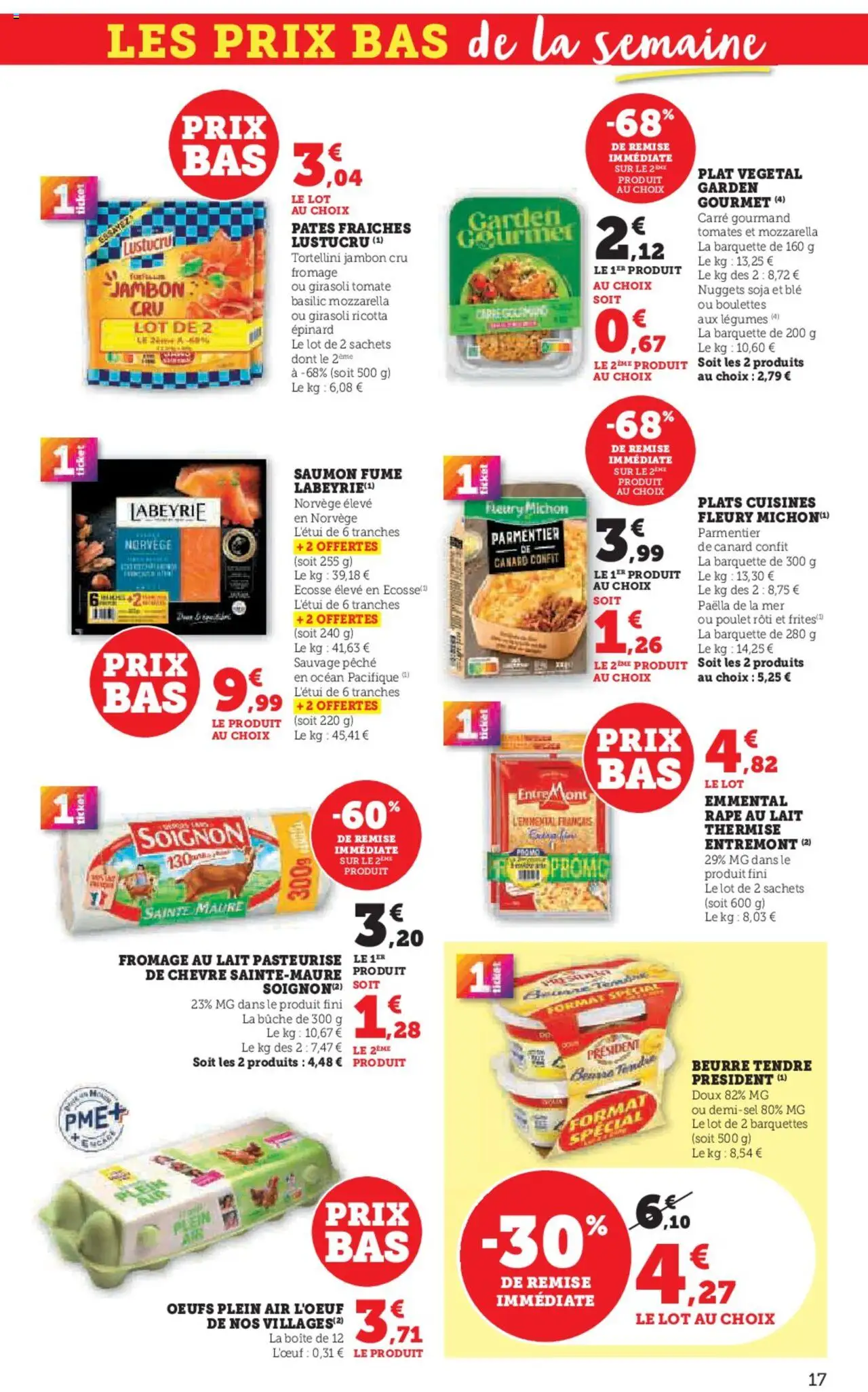 {H1} | Page: 17 | Produits: Epinard, Emmental, Œufs, Pâtes
