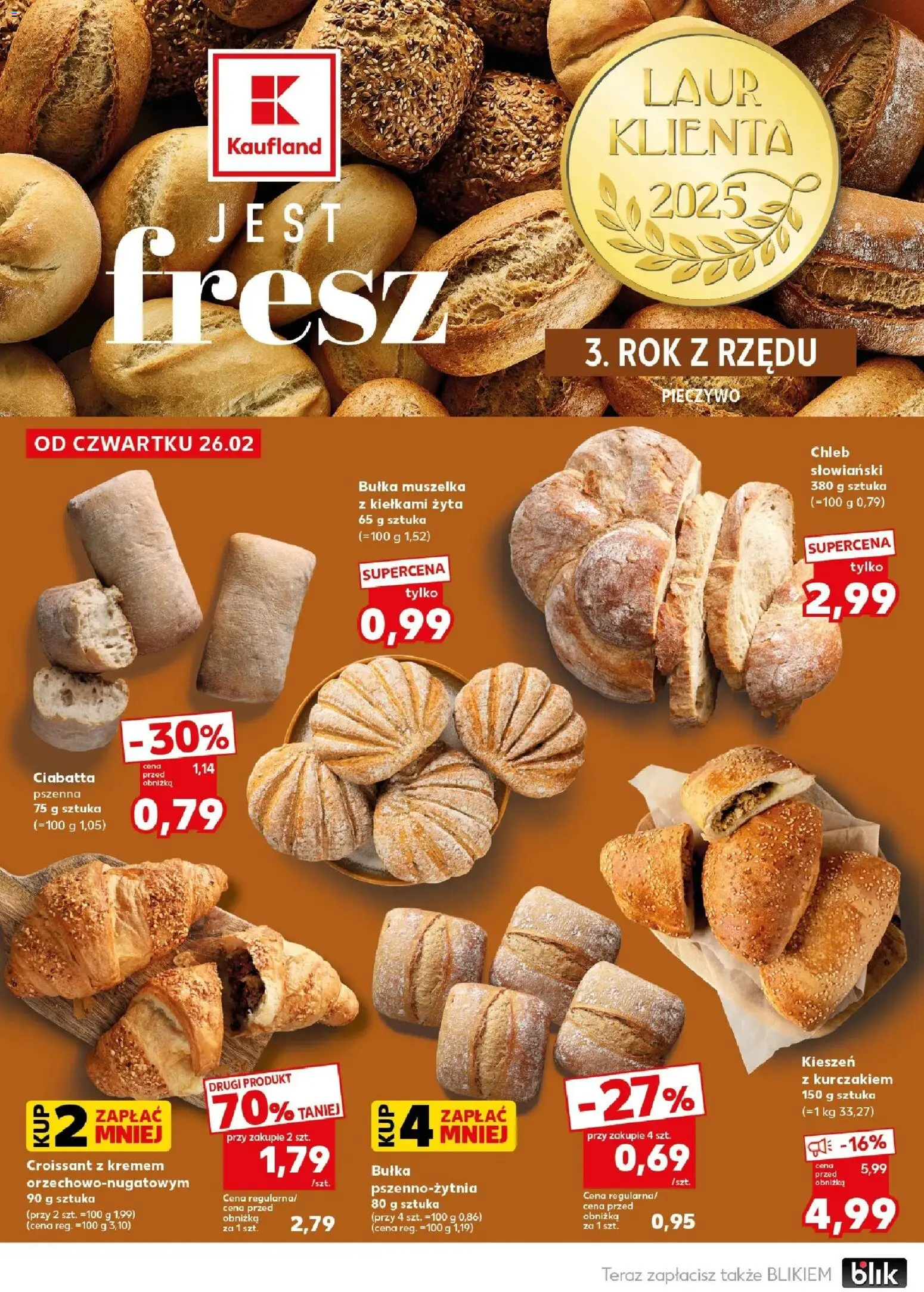 Kaufland gazetka - Mocny start od 02.03.2026 | Strona: 14 | Produkty: Pieczywo, Bułka, Chleb, Ciabatta
