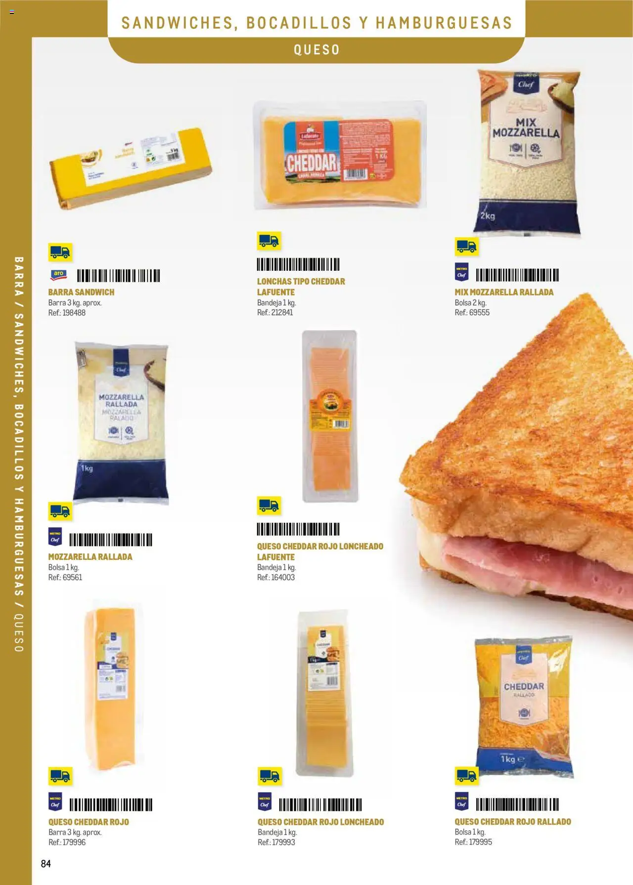 Makro - Menú y Barra Península │ válido desde el 08.09.2025 | Página: 84 | Productos: Queso, Bolsa, Bandeja, Loncheado