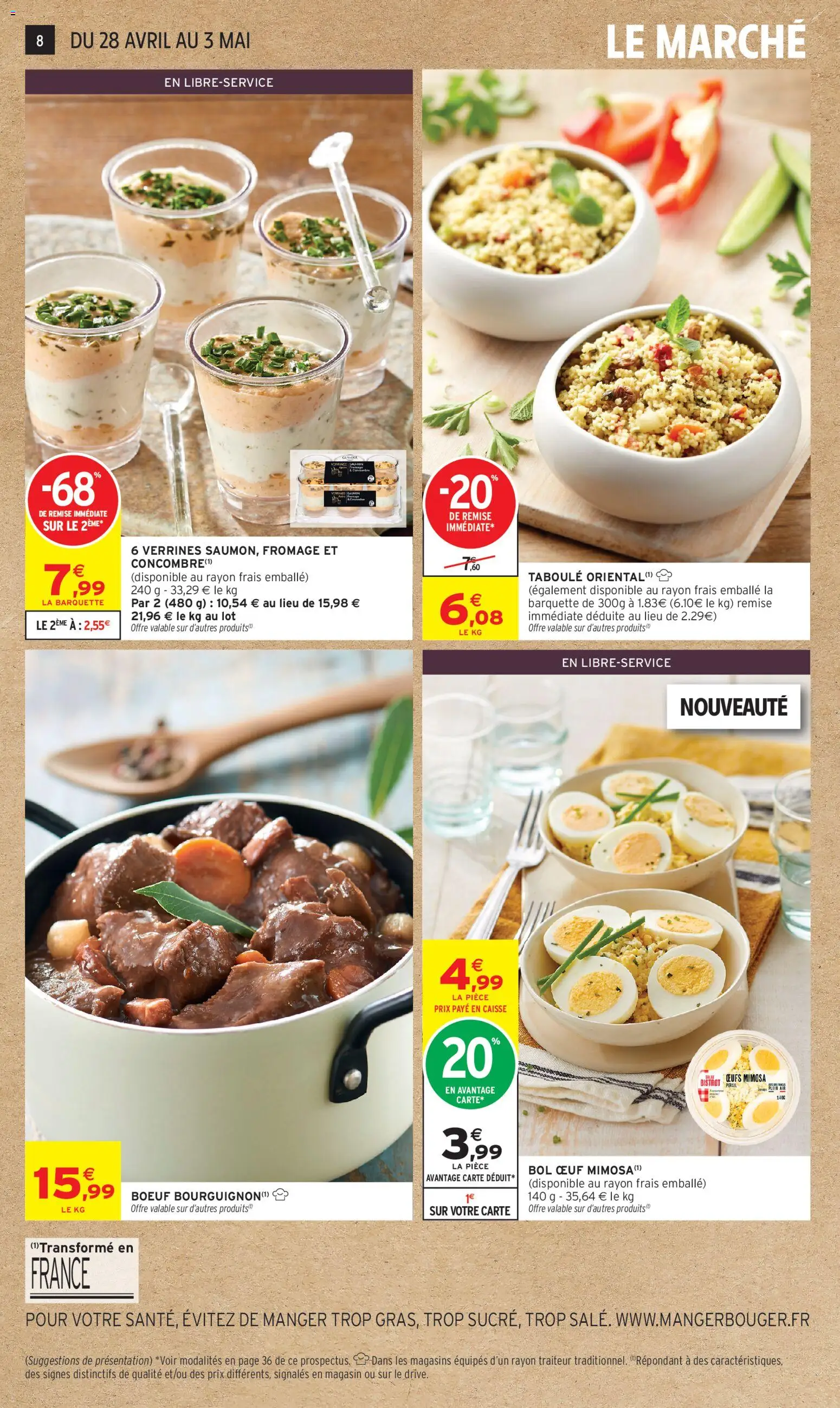 {H1} | Page: 8 | Produits: Bol, Verrines, Fromage, Saumon