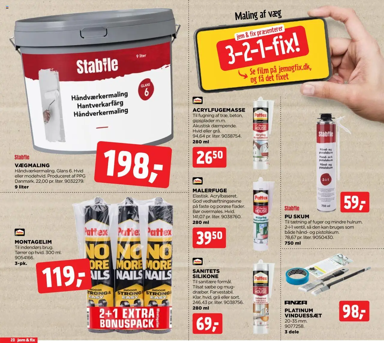 Jem & fix Tilbudsavis gyldig fra 06.07.2025 | Side: 20 | Produkter: Sæbe, Søm, Maling