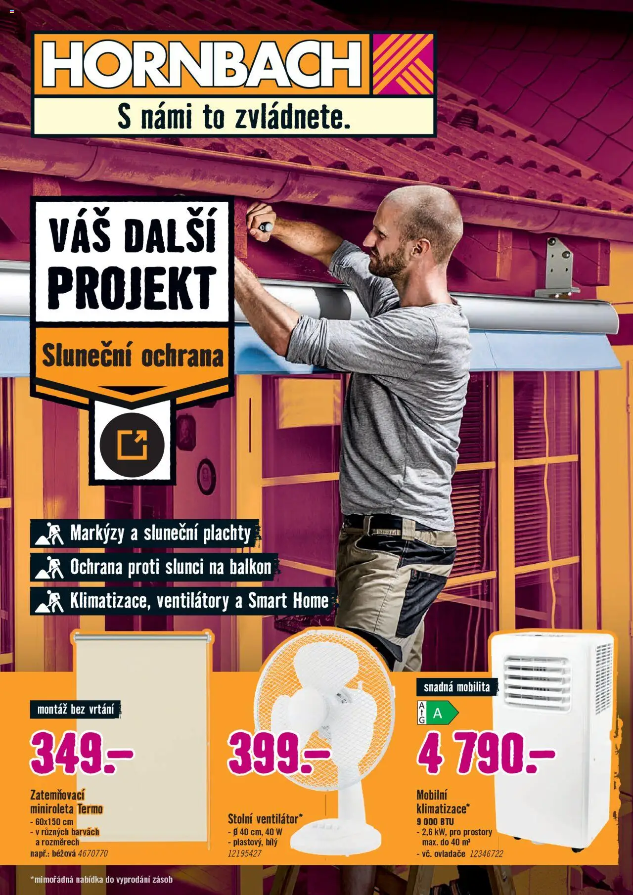 HORNBACH leták - Sluneční ochrana od 18.06.2025 | Strana: 1 | Produkty: Plachty