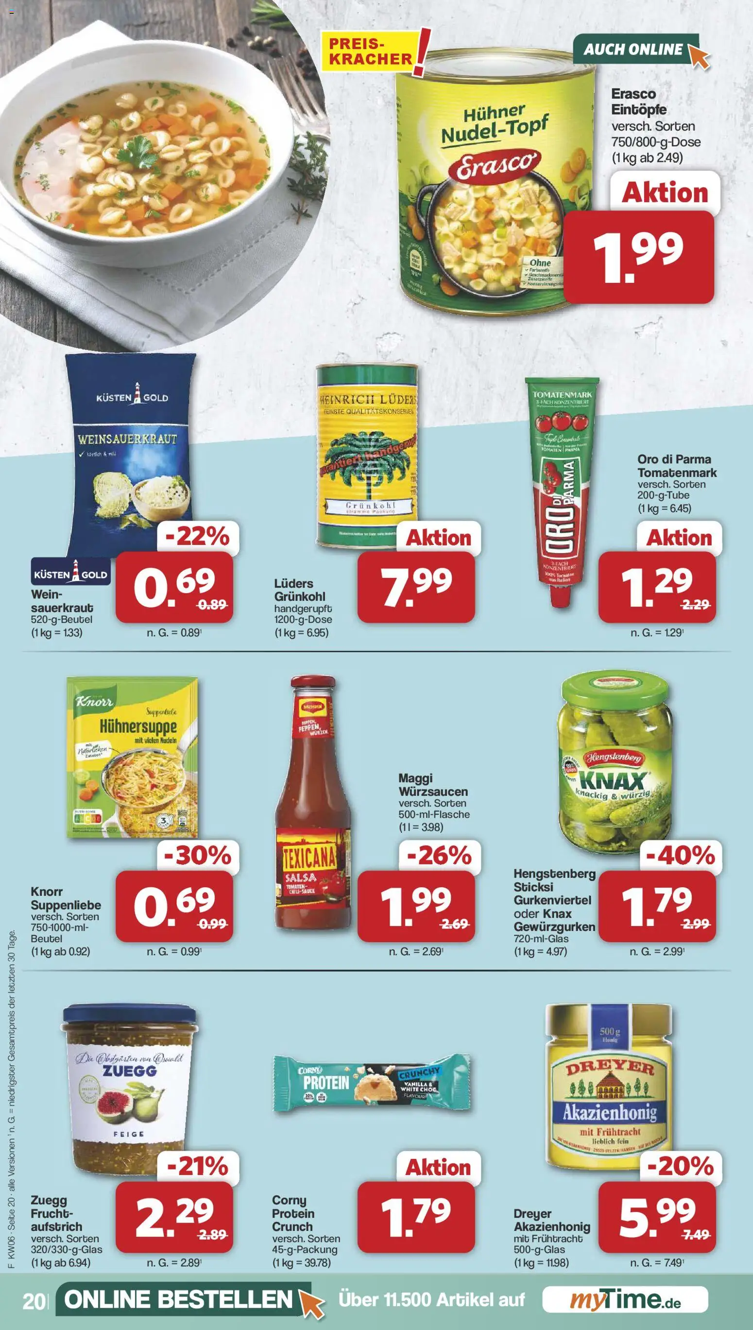 Famila Nordwest Prospekt 	 – gültig ab 02.02.2026 | Seite: 20 | Produkte: Maggi, Knorr, Wein, Nudeln