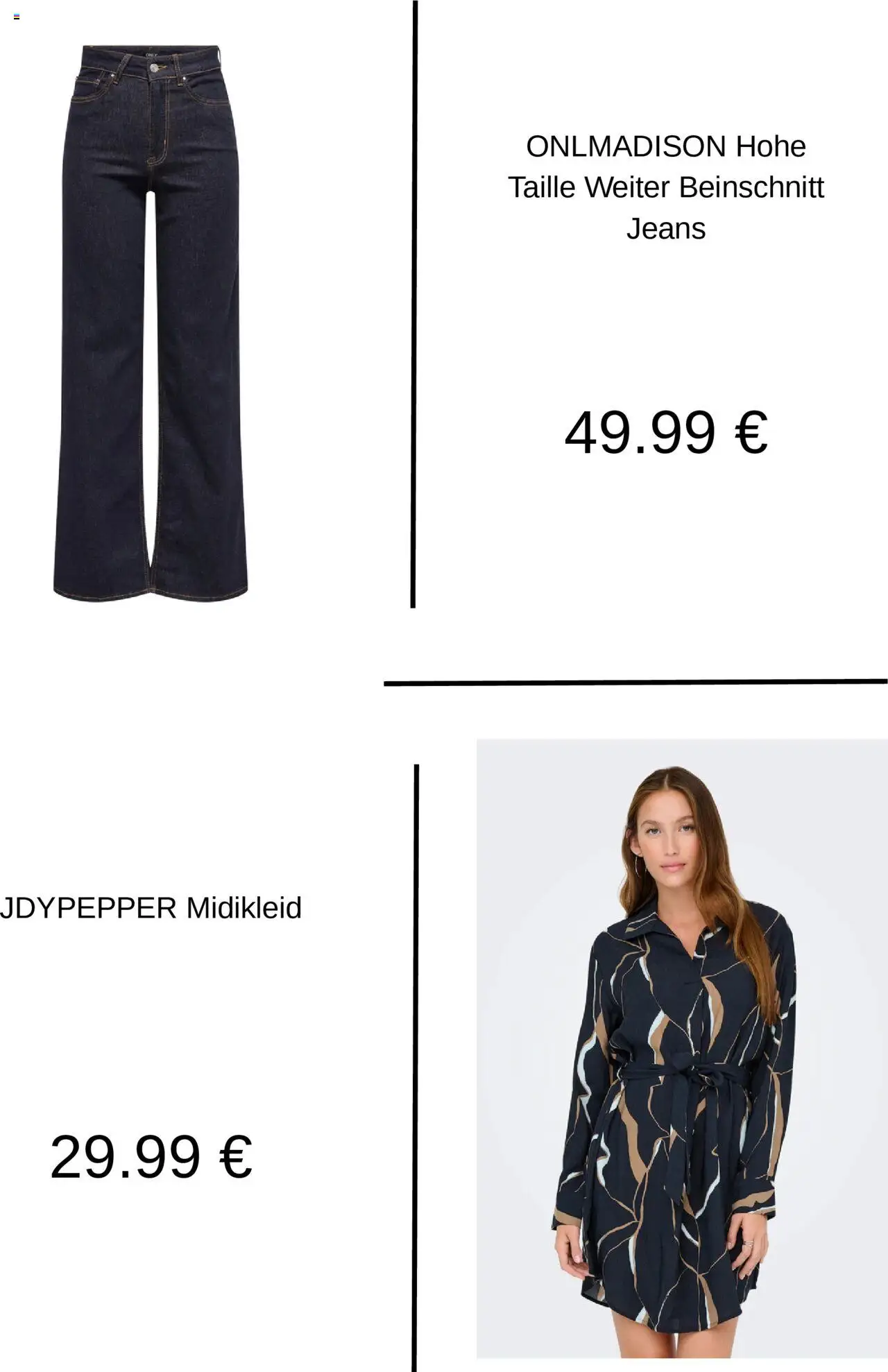 ONLY Prospekt 	 - gültig ab dem 16.08.2025 | Seite: 2 | Produkte: Midikleid, Jeans