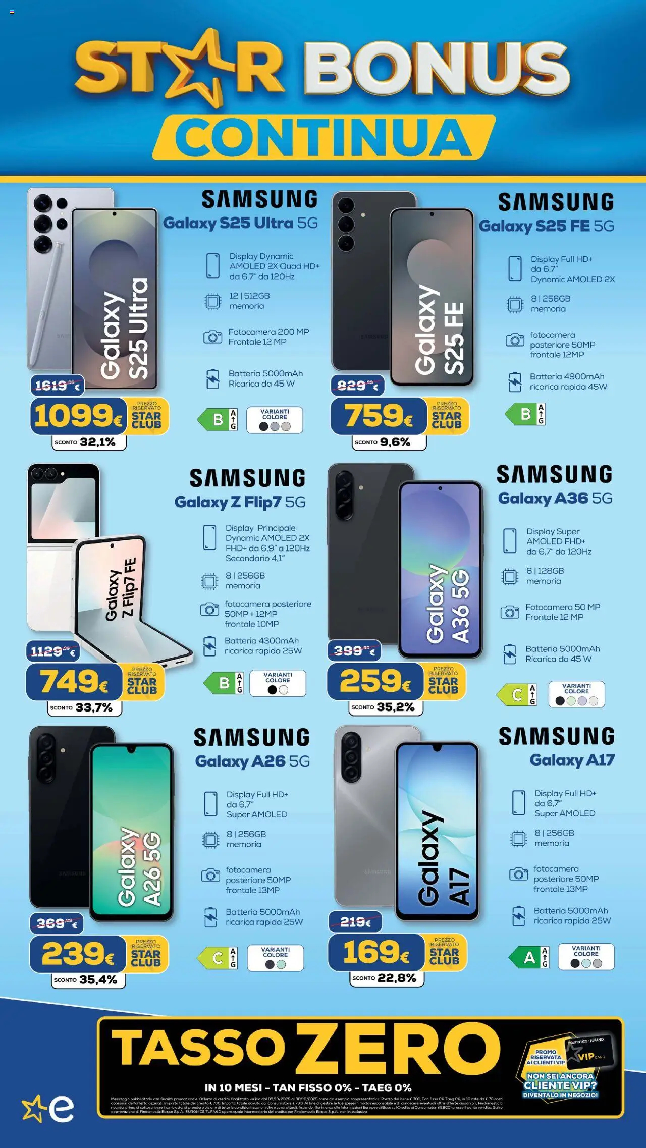 Volantino Euronics del 09.10.2025 | Pagina: 35 | Prodotti: Samsung Galaxy, Fotocamera, Batteria, Samsung