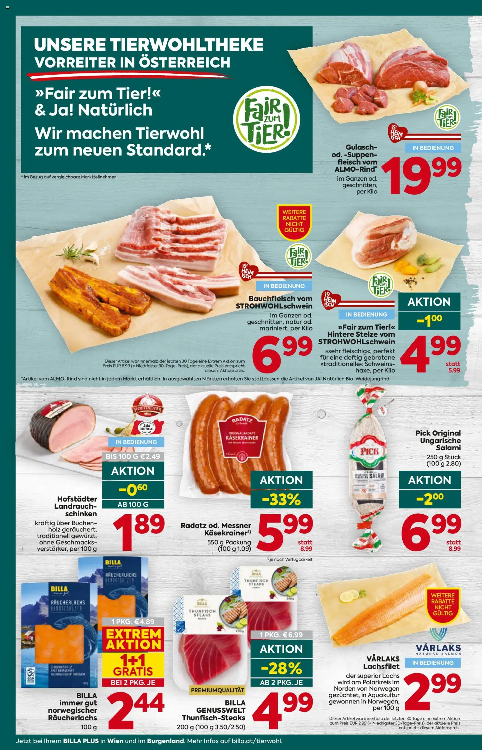 Billa Plus Flugblatt gültig ab 07.04.2026 | Seite: 8 | Produkte: Salami, Schinken