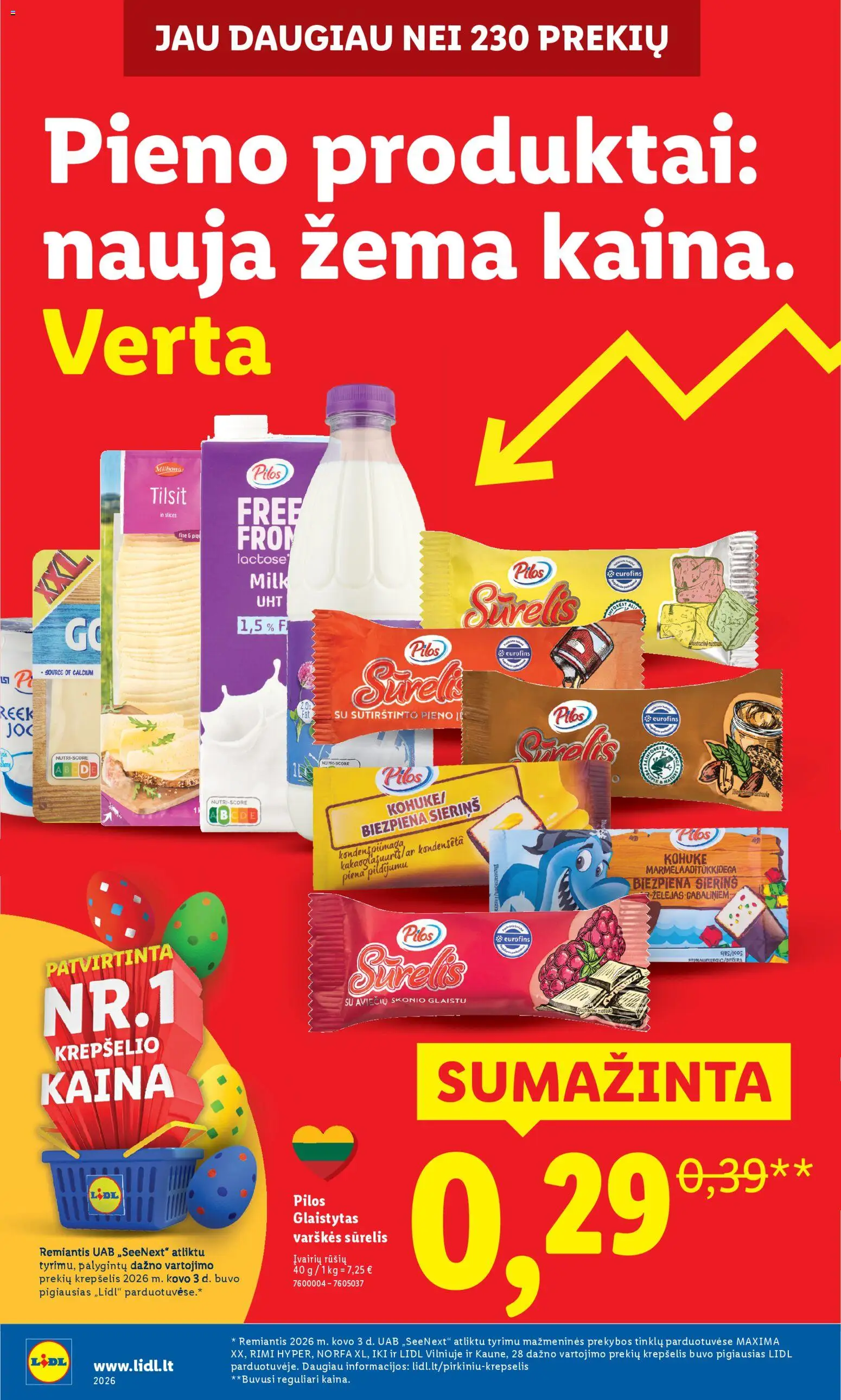LIDL akcijos nuo 23.03.2026 | Puslapis: 2 | Prekių: Sūrelis, Krepšelis