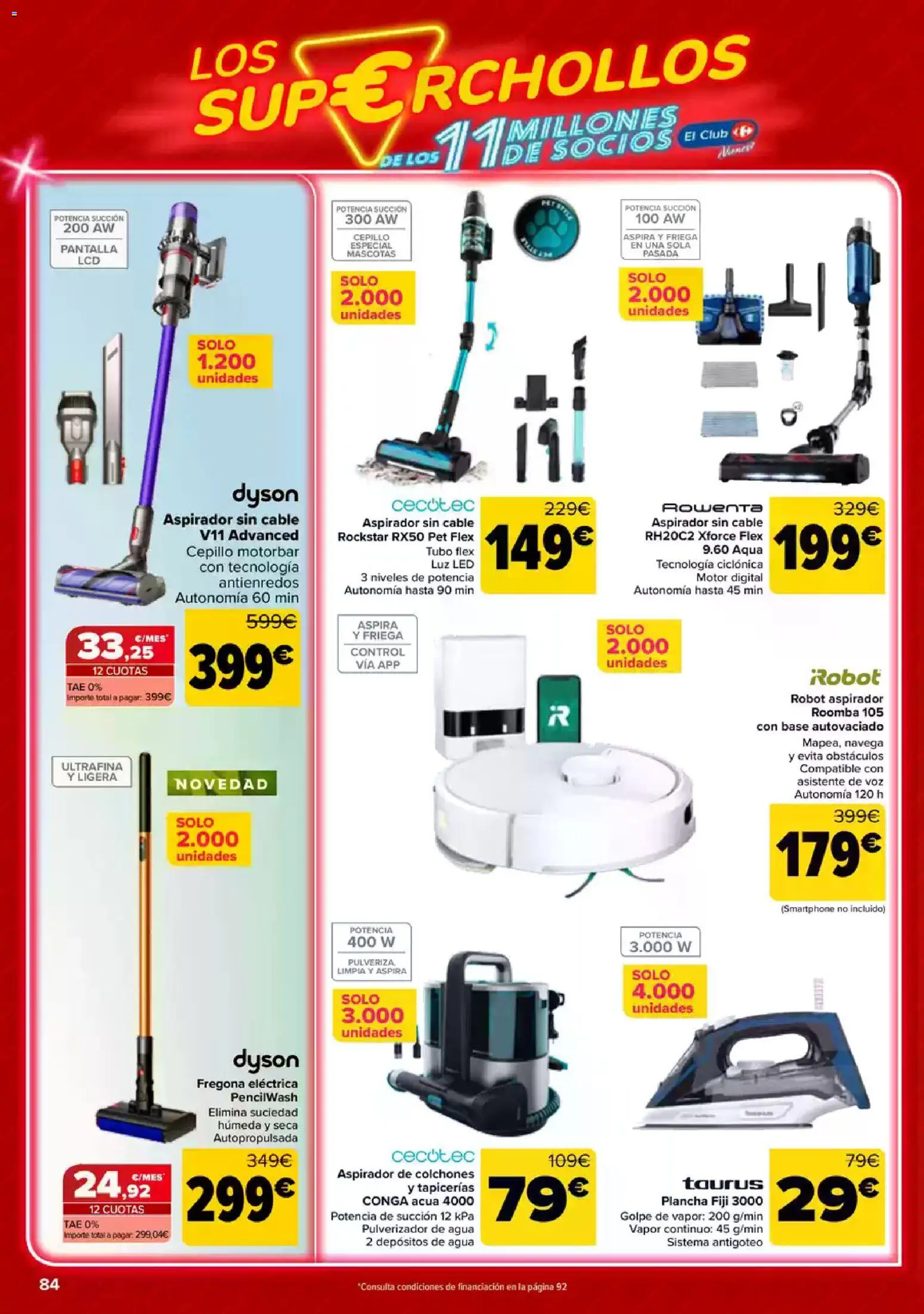 Carrefour folleto │ válido desde el 23.04.2026 | Página: 83 | Productos: Cepillo, Smartphone, Plancha, Aspirador