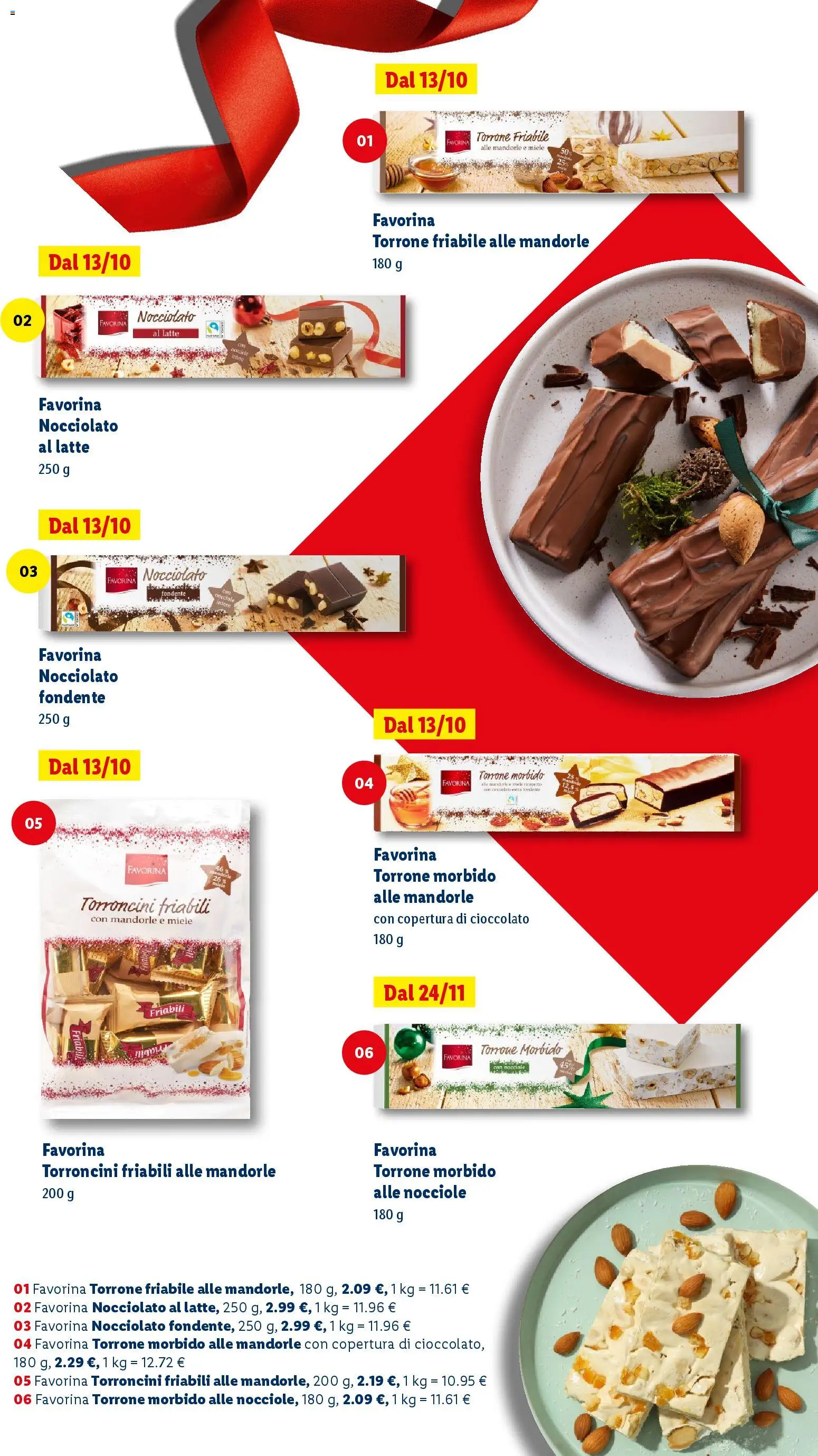 Volantino Lidl del 24.10.2025 | Pagina: 53 | Prodotti: Cioccolato, Nocciole, Torroncini, Miele
