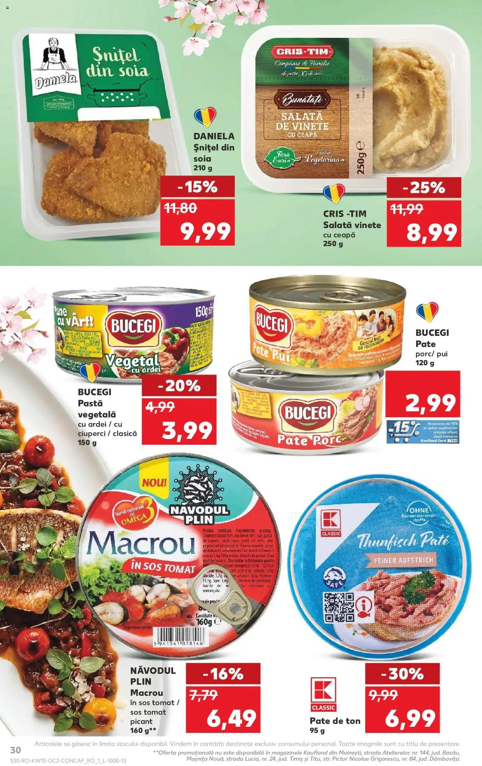 Noul catalog Kaufland – valabil de la 25.03.2026 | Pagină: 30 | Produse: Hacıyatmaz Kedi Oyuncağı, Pate, Chaussures de ski, Ardei