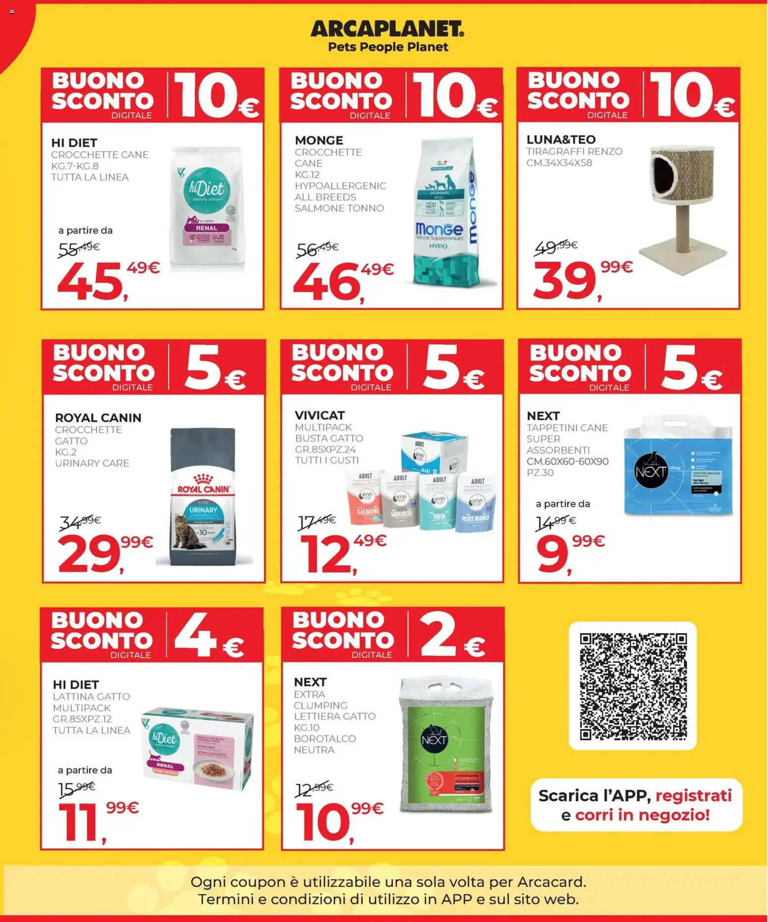 Volantino Arcaplanet del 09.04.2026 | Pagina: 5 | Prodotti: Trota, Crocchette, Tonno, Crocchette cane