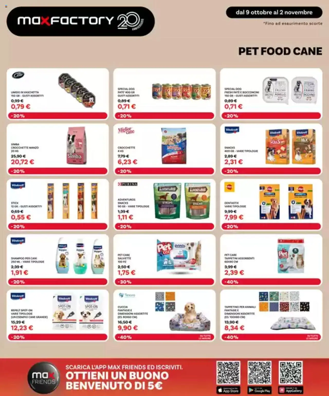 Volantino Max Factory del 09.10.2025 | Pagina: 34 | Prodotti: Shampoo, Crocchette