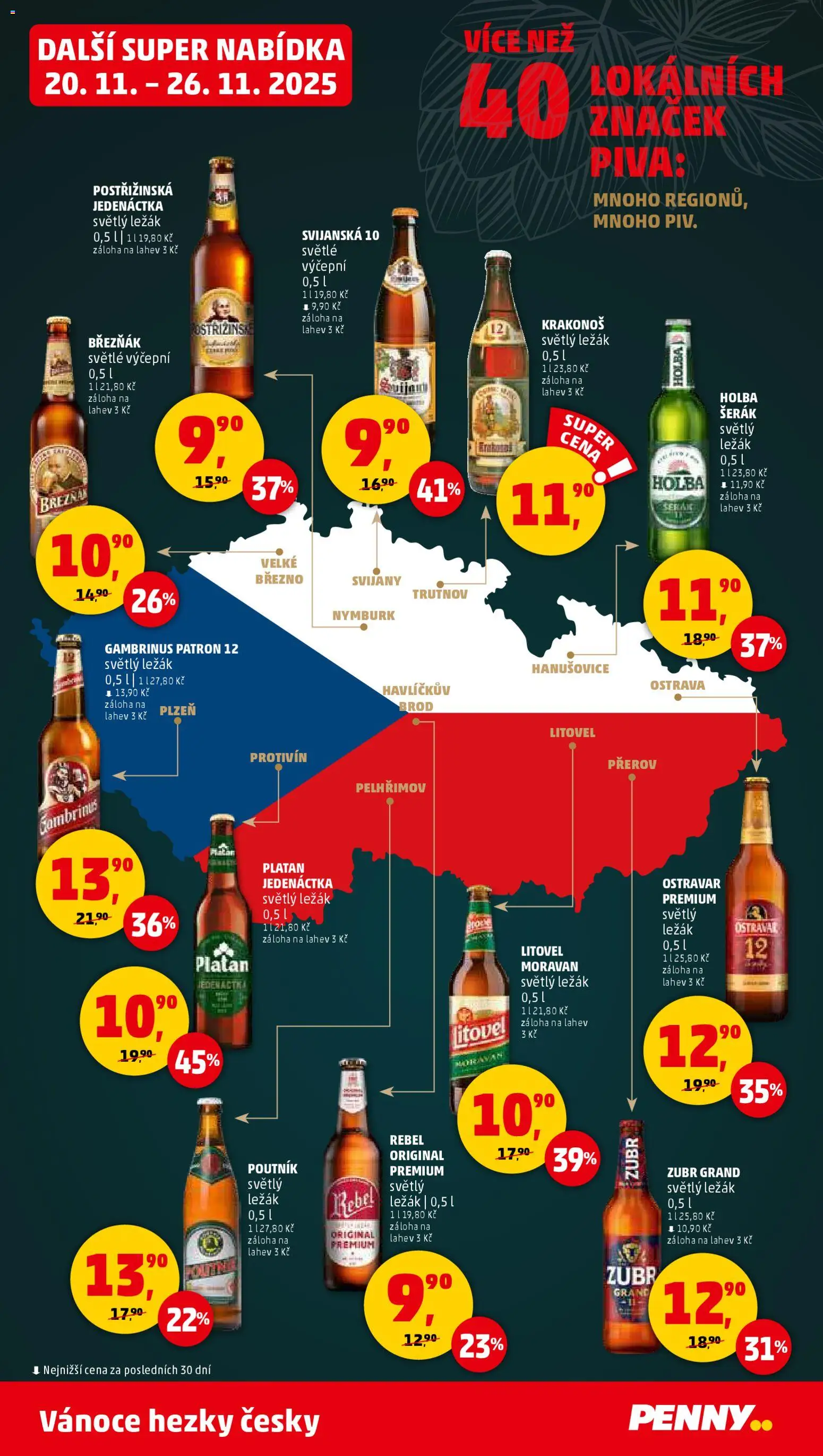 Penny Market leták - Čtvrtečník od 20.11.2025 | Strana: 33 | Produkty: Zubr, Březňák, Šerák, Svijany