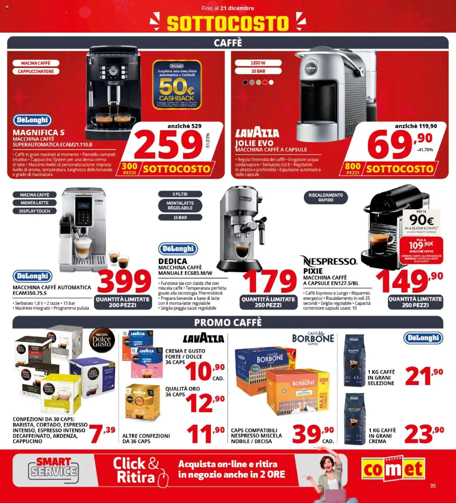 Volantino Comet del 12.12.2025 | Pagina: 35 | Prodotti: Crema, Acqua, Latte, Contenitore