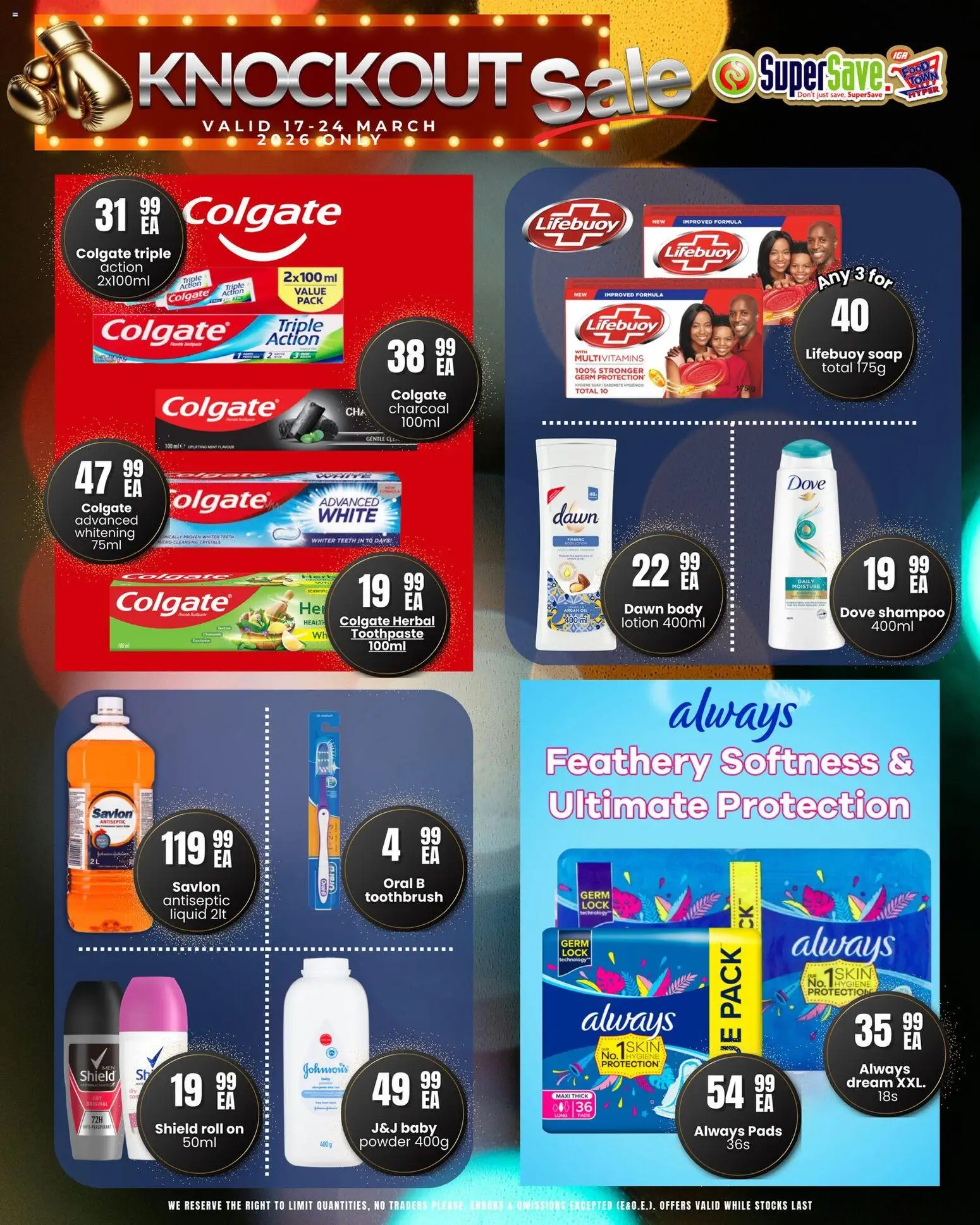 New Super Save catalogue – valid from 17.03.2026 | Page: 47 | Products: Pads, Multivitamins, Powder, Antiperspirant