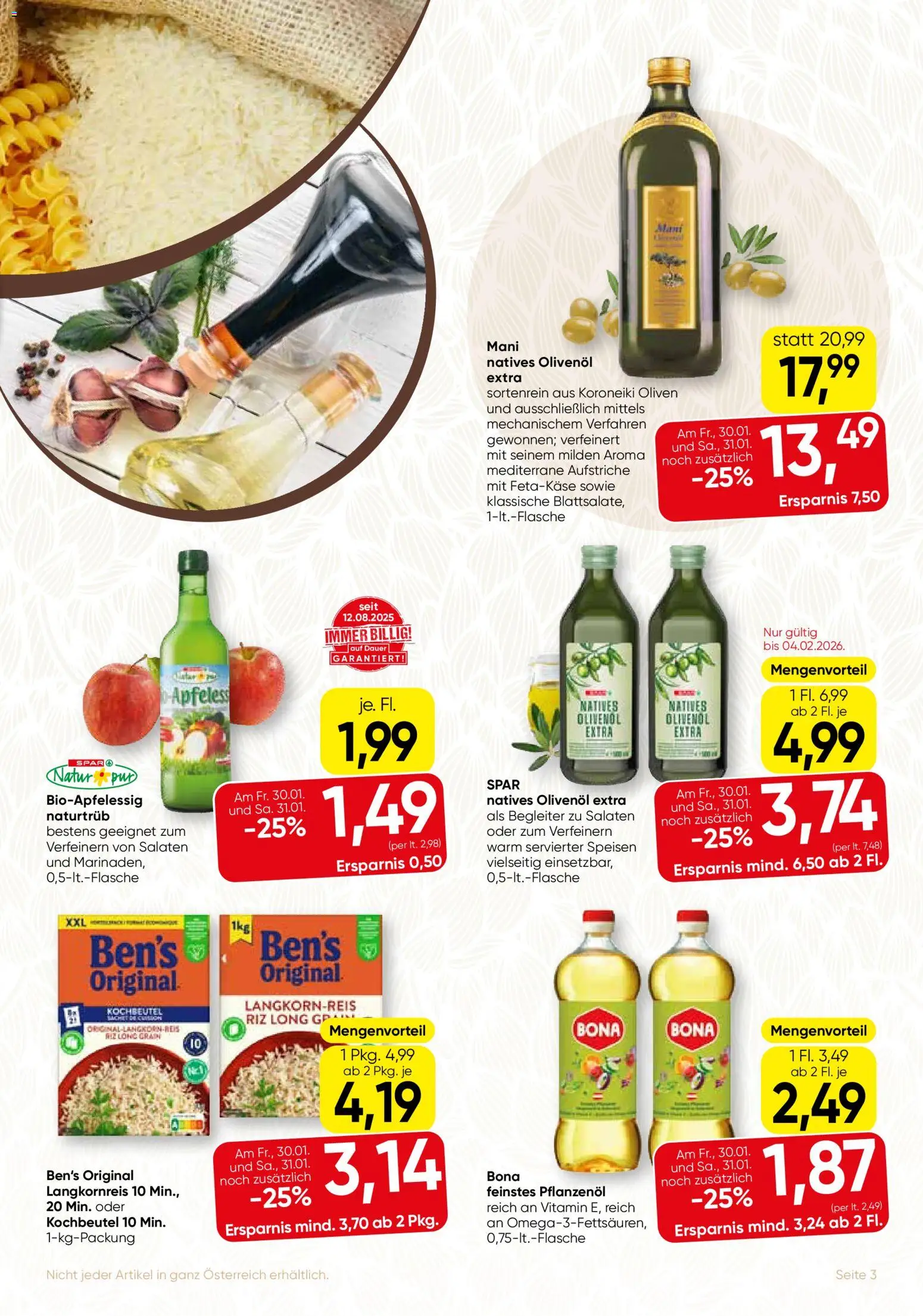 SPAR Gourmet Flugblatt gültig ab 29.01.2026 | Seite: 3 | Produkte: Szeder, Reis