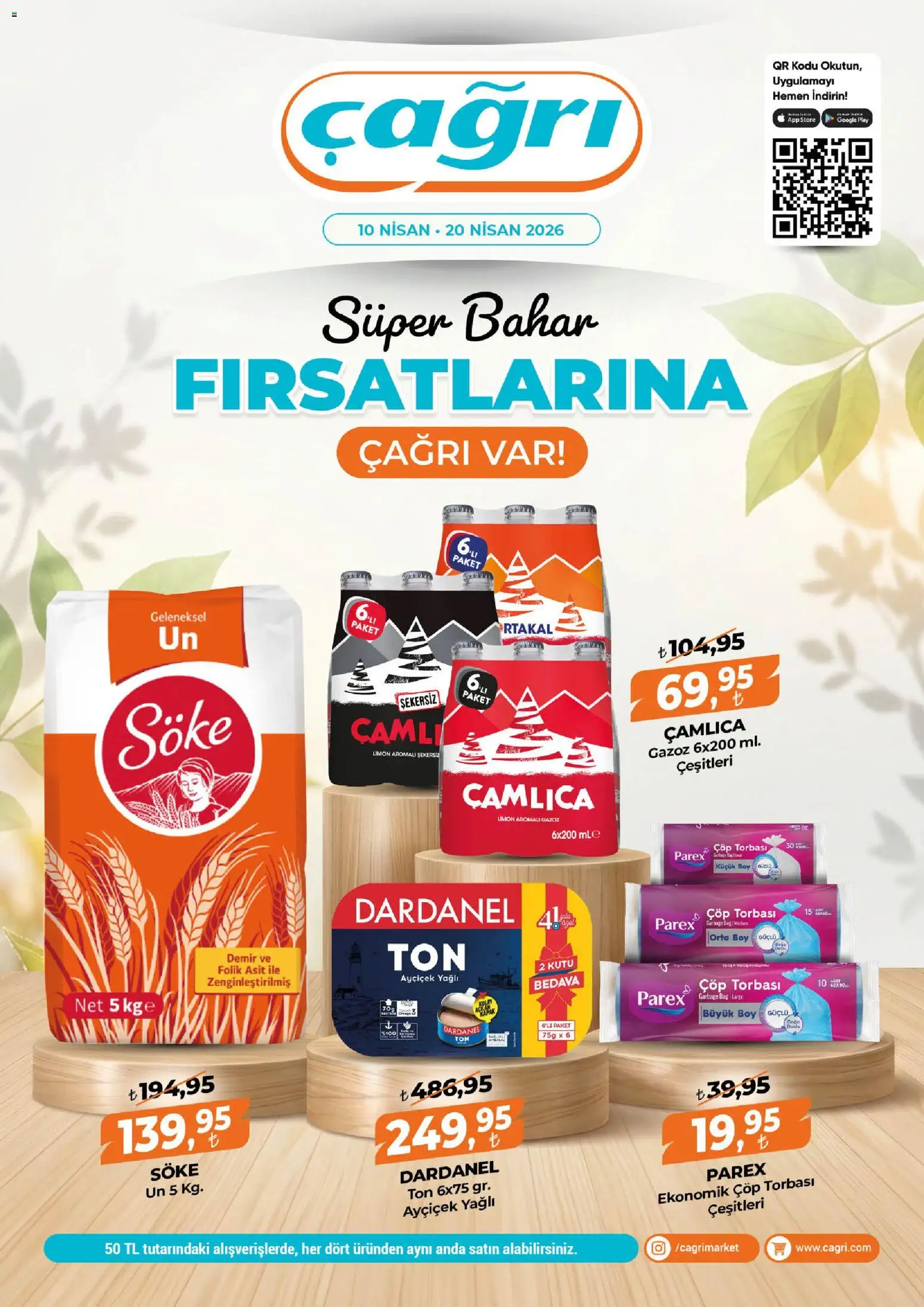 Çağrı Market Katalog - 10.04.2026 tarihinden itibaren geçerlidir | Sayfa: 1 | Ürünler: Çöp torbası, Kutu, Limon