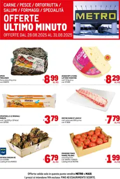 Anteprima del volantino Metro Offerte Freschissimi catalogo valido a partire dal 28.08.2025