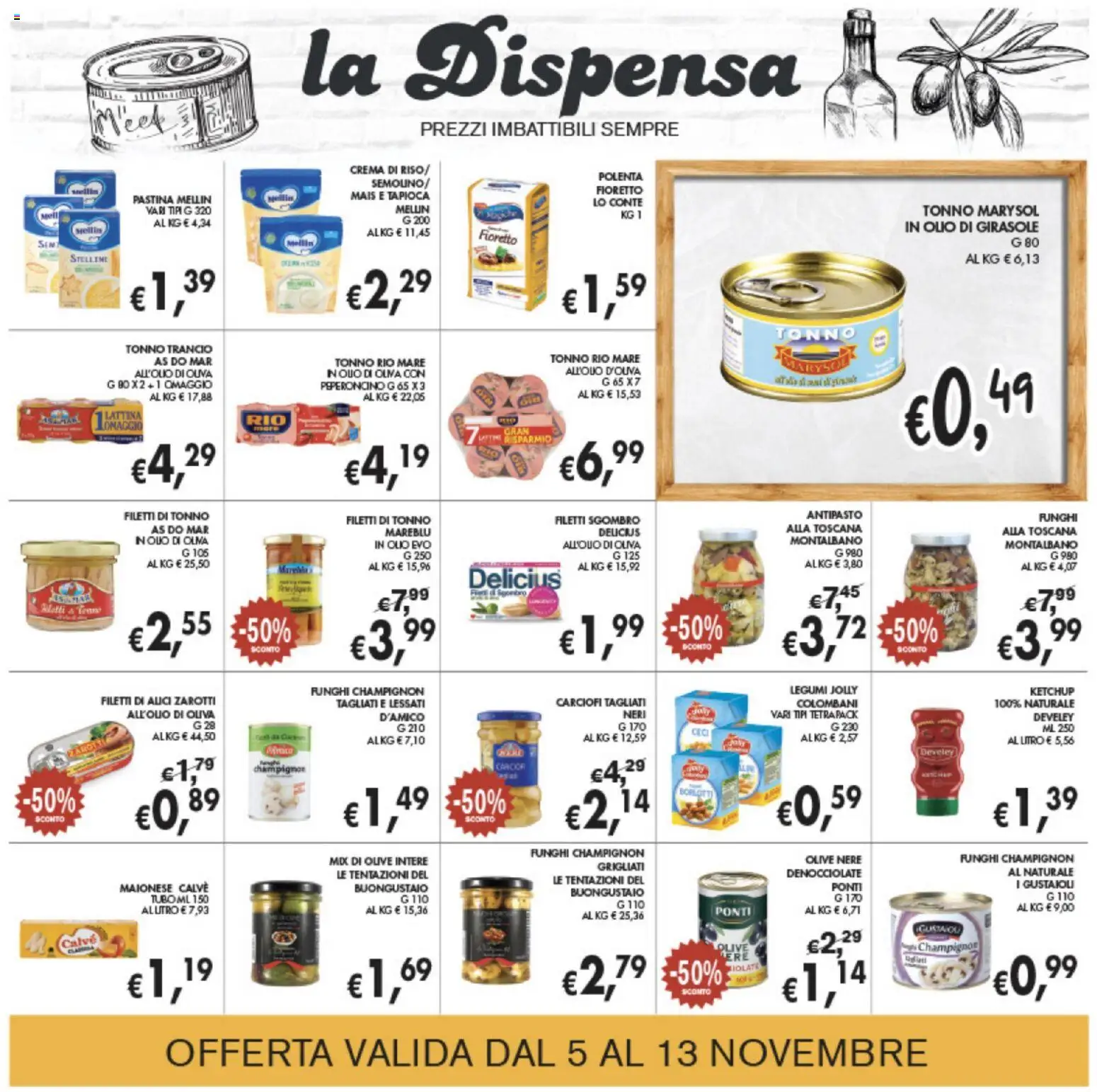 Volantino Coal del 05.11.2025 | Pagina: 14 | Prodotti: Crema, Ceci, Olio, Peperoncino