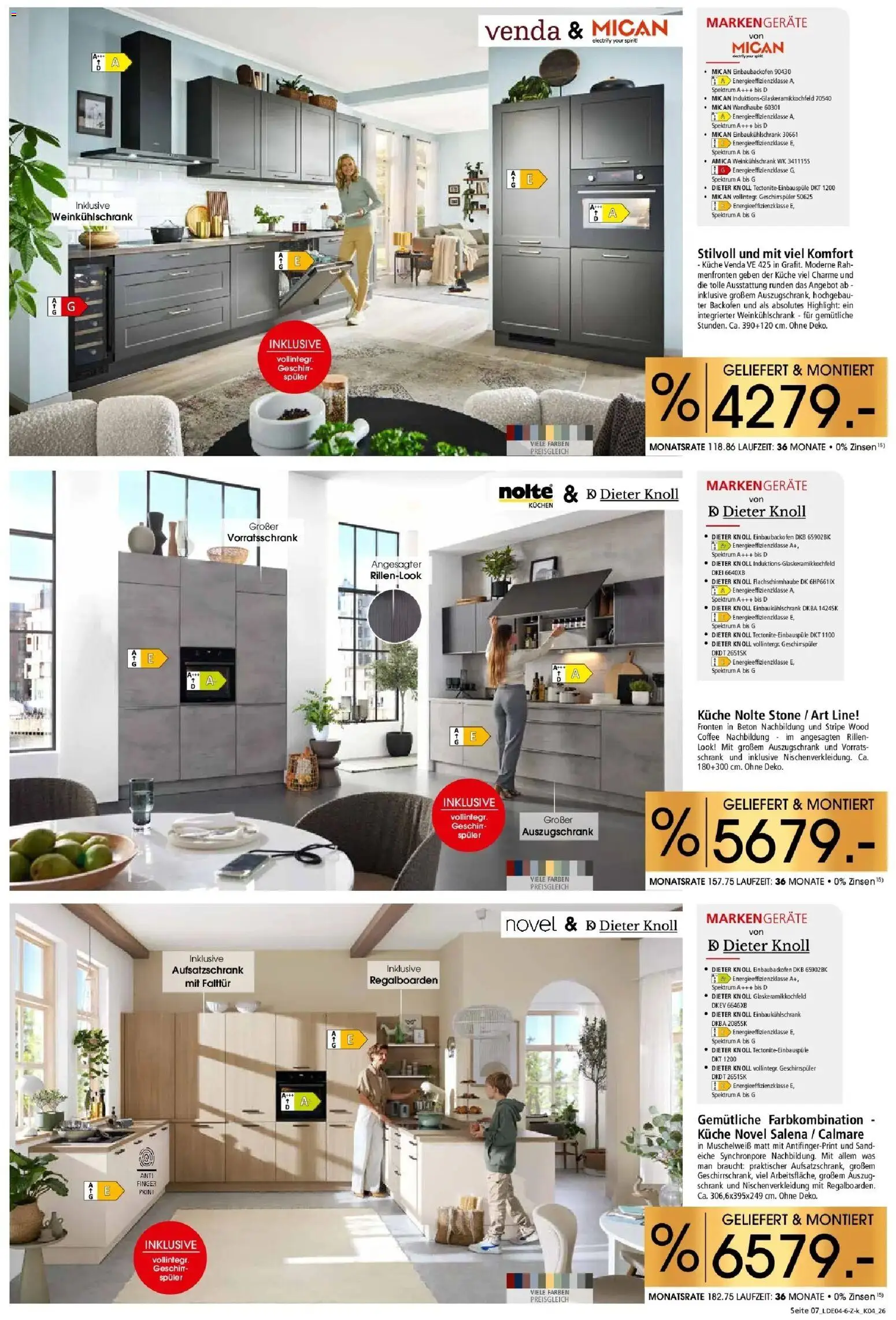 Zurbrüggen - Zurbrüggen: Küchen für ihr Zuhause – gültig ab 03.04.2026 | Seite: 7 | Produkte: Geschirrspüler, Schrank, Küche, Backofen