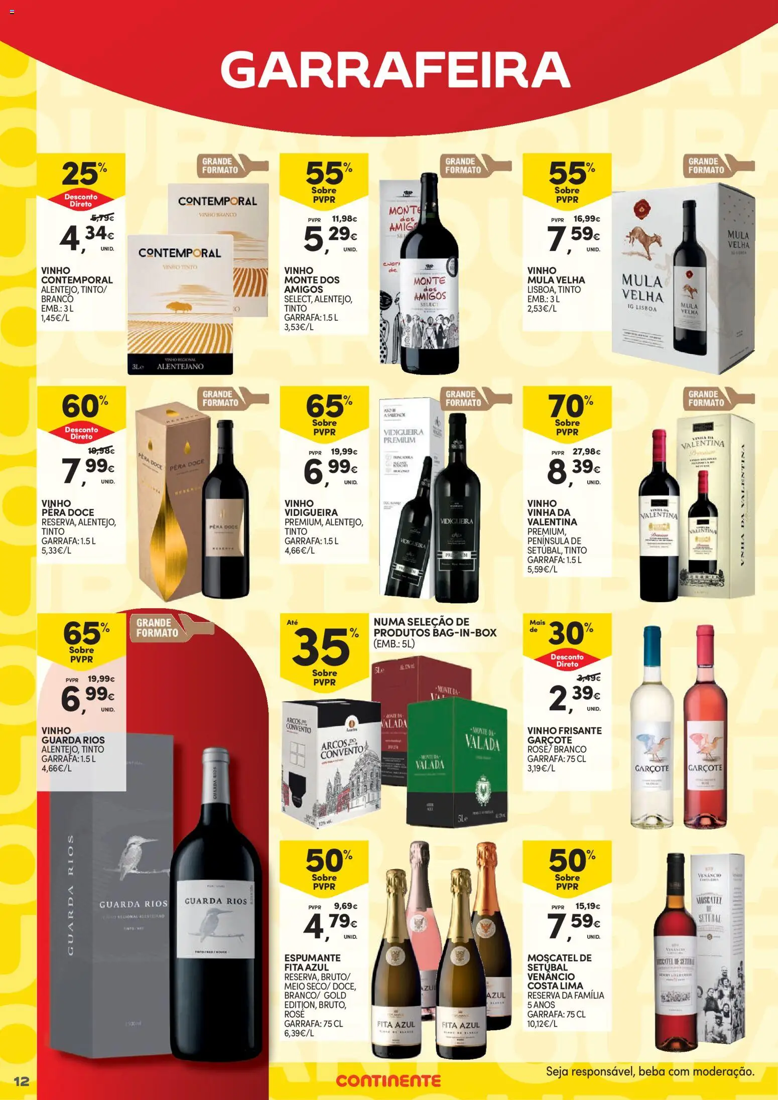 Continente - Poupança Para Todos │ válido de 07.04.2026 | Página: 12 | Produtos: Espumante, Pó, Vinho, Vinho tinto