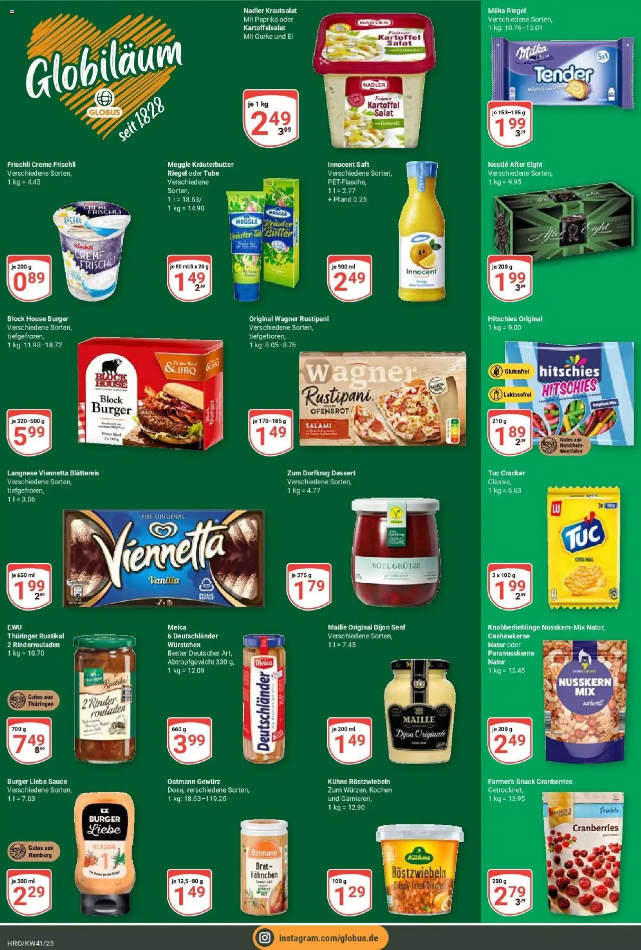 Globus prospekt Rostock	 – gültig ab 06.10.2025 | Seite: 3 | Produkte: Hahnchen, Milka, Creme, Salami