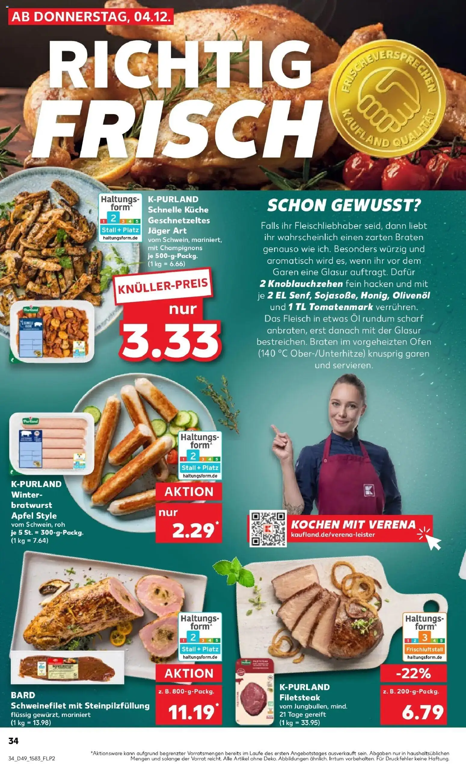 Kaufland prospekt Goslar	 – gültig ab 08.12.2025 | Seite: 34 | Produkte: Ofen, Küche, Äpfel, Fleisch