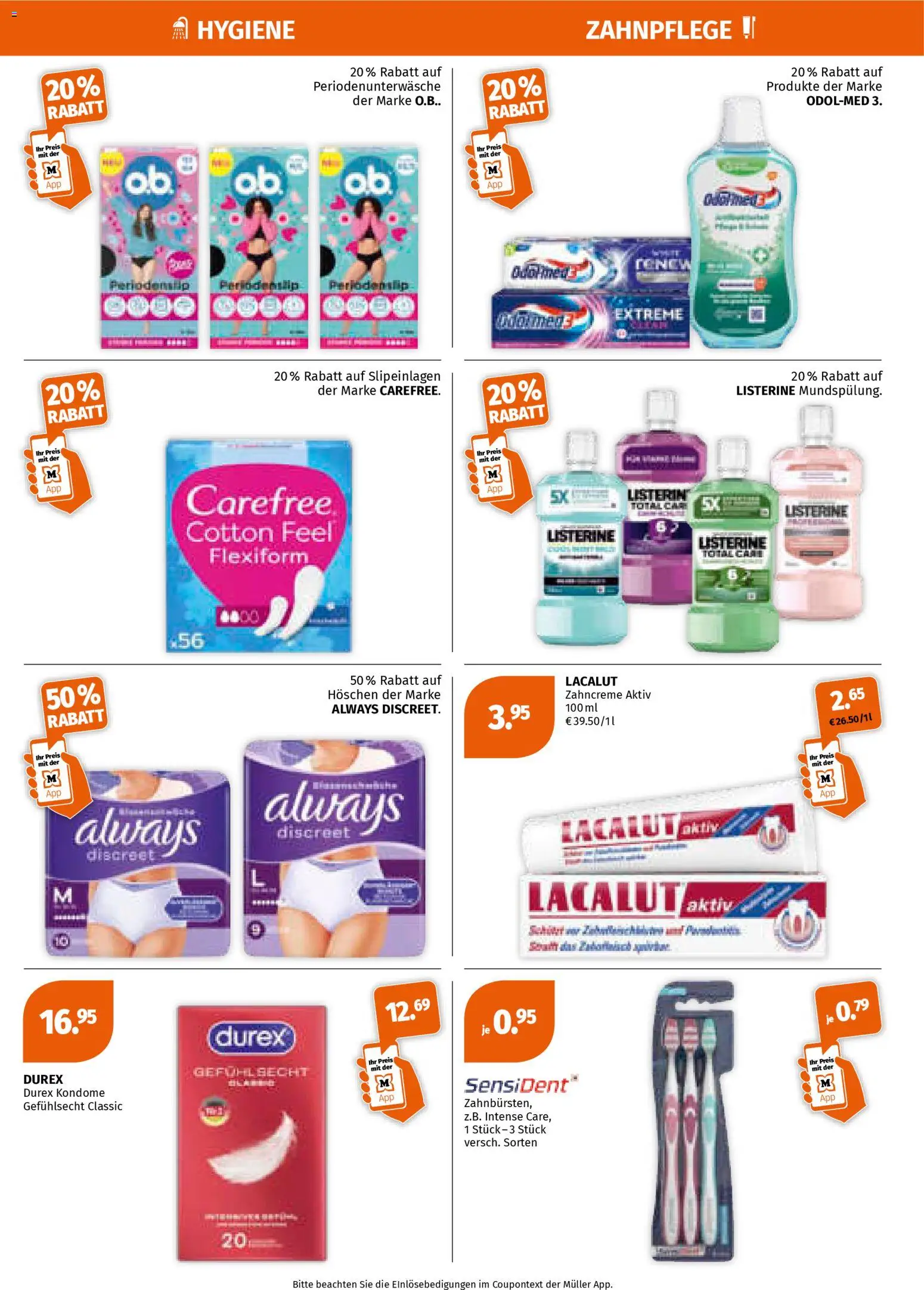 Müller Prospekt  App Highlights der Woche – gültig ab 19.01.2026 | Seite: 5 | Produkte: Zahnbürste, Höschen, Listerine