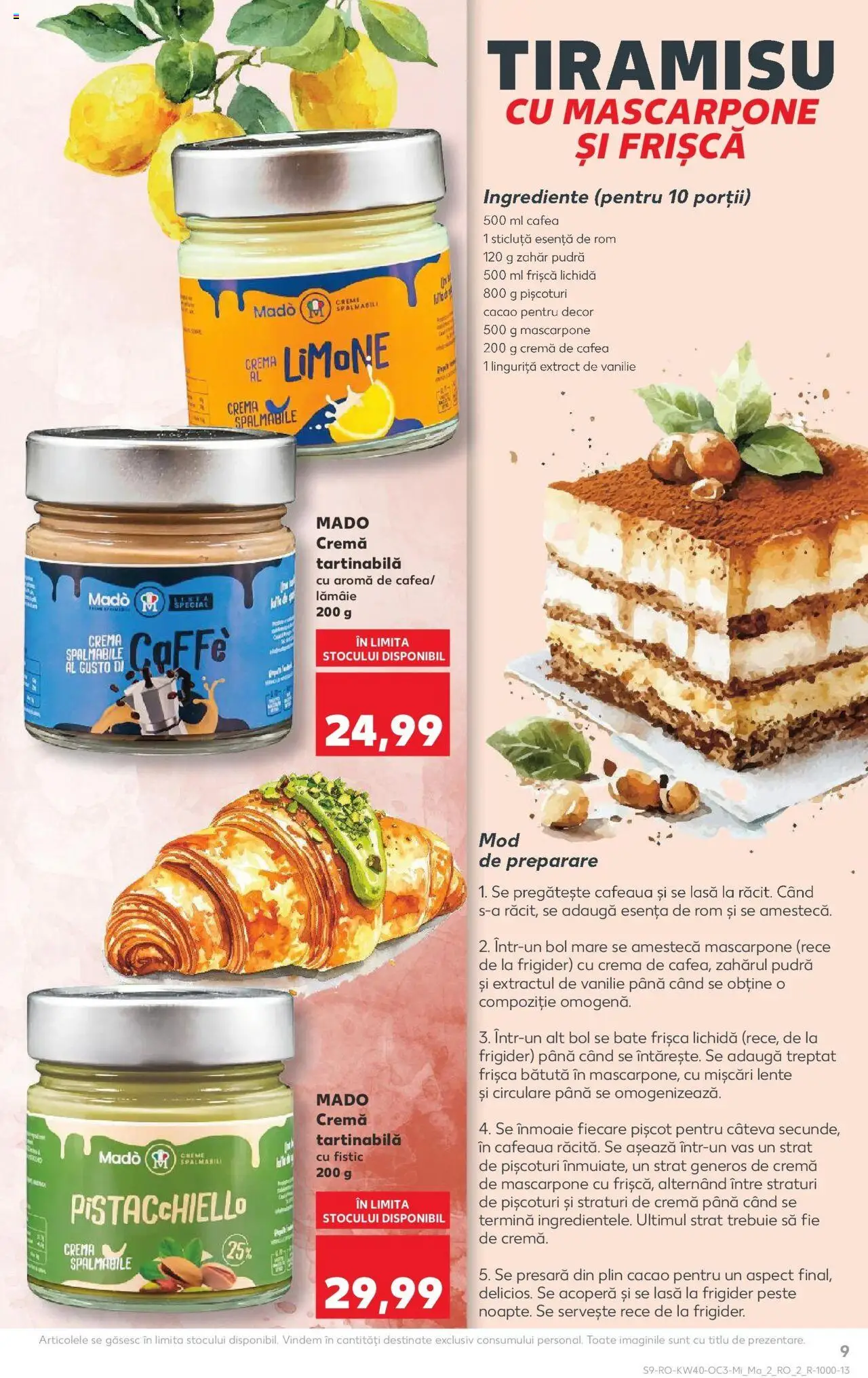 Noul catalog Kaufland – valabil de la 01.10.2025 | Pagină: 9 | Produse: Frigider, Cafea, Fistic, Cremă tartinabilă
