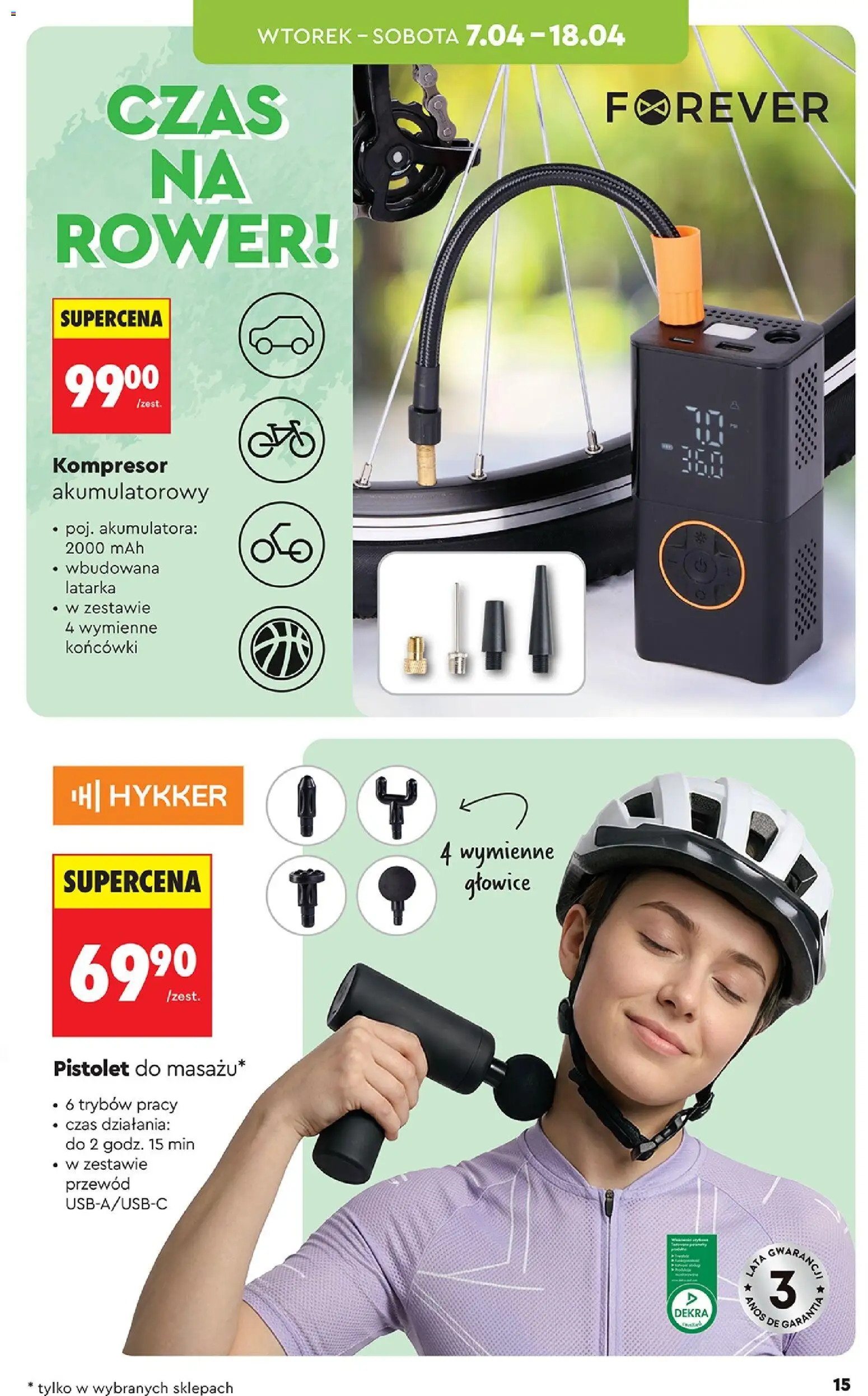 Biedronka gazetka - Hity i inspiracje od 07.04.2026 | Strona: 15 | Produkty: Rower