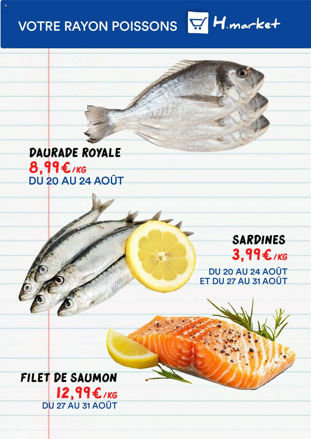  | Page: 4 | Produits: Sardines, Filet de saumon, Saumon, Daurade royale