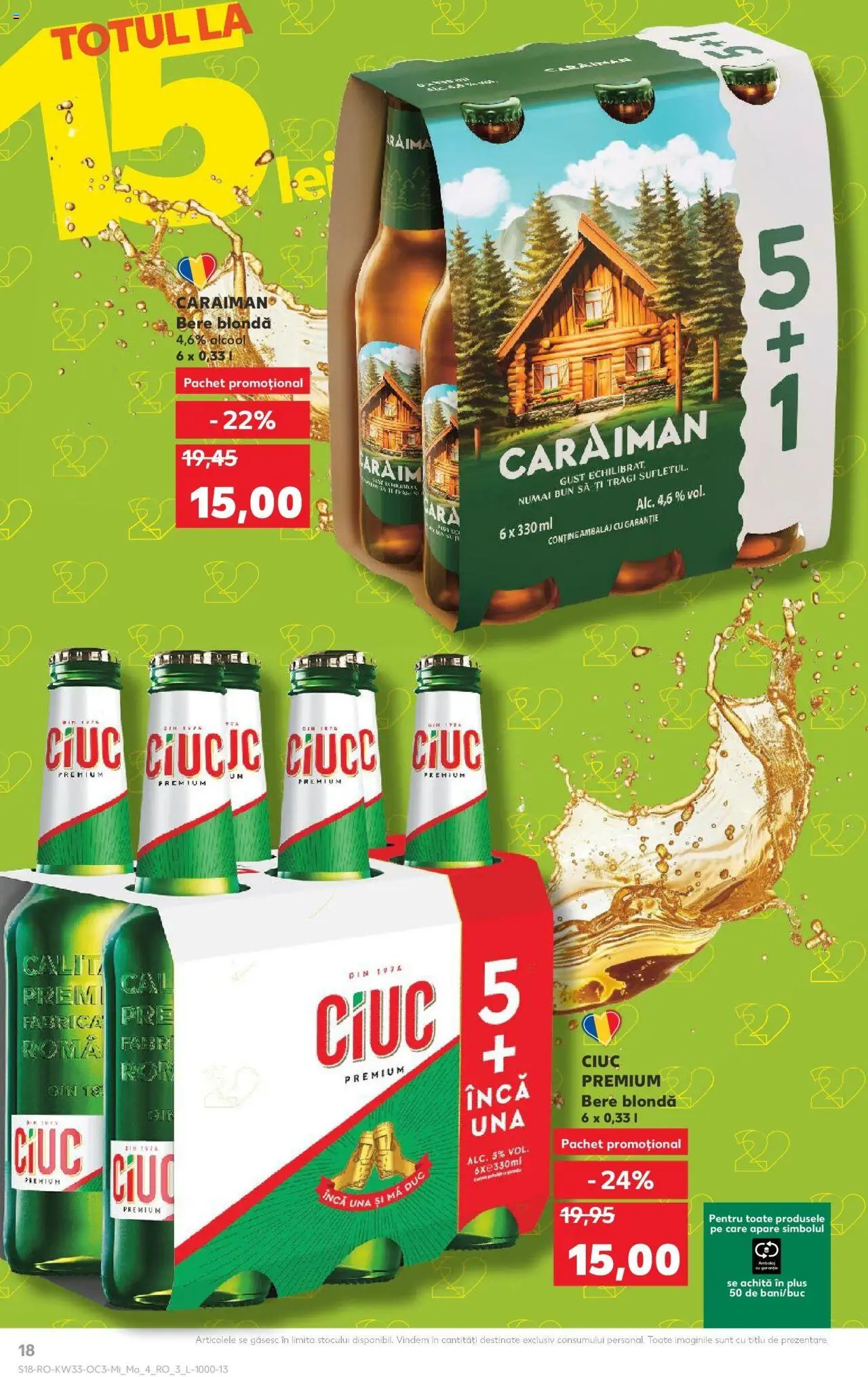 Catalog Kaufland - Satu Mare – valabil de la 13.08.2025 | Pagină: 18 | Produse: Bere