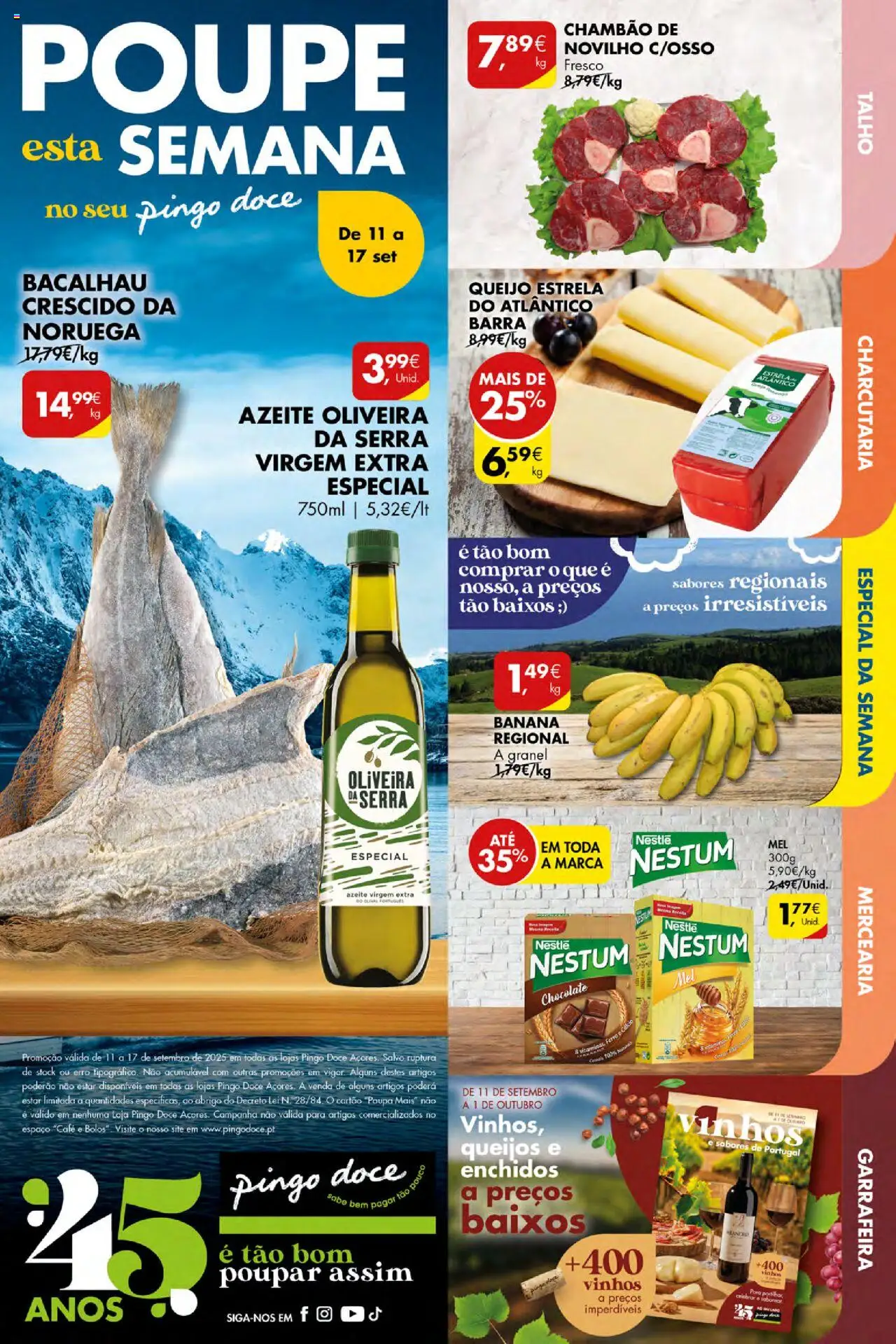 Pingo Doce Poupe Esta Semana Açores │ válido de 11.09.2025 | Página: 1 | Produtos: Azeite, Nestum chocolate, Nestlé, Chocolate